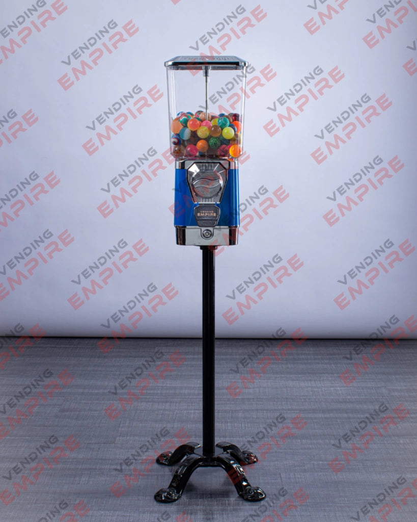 Maquina Chiclera Premium Vending Empire c/ caja de monedas + pedestal de araña + 200 pelotas rebotonas
