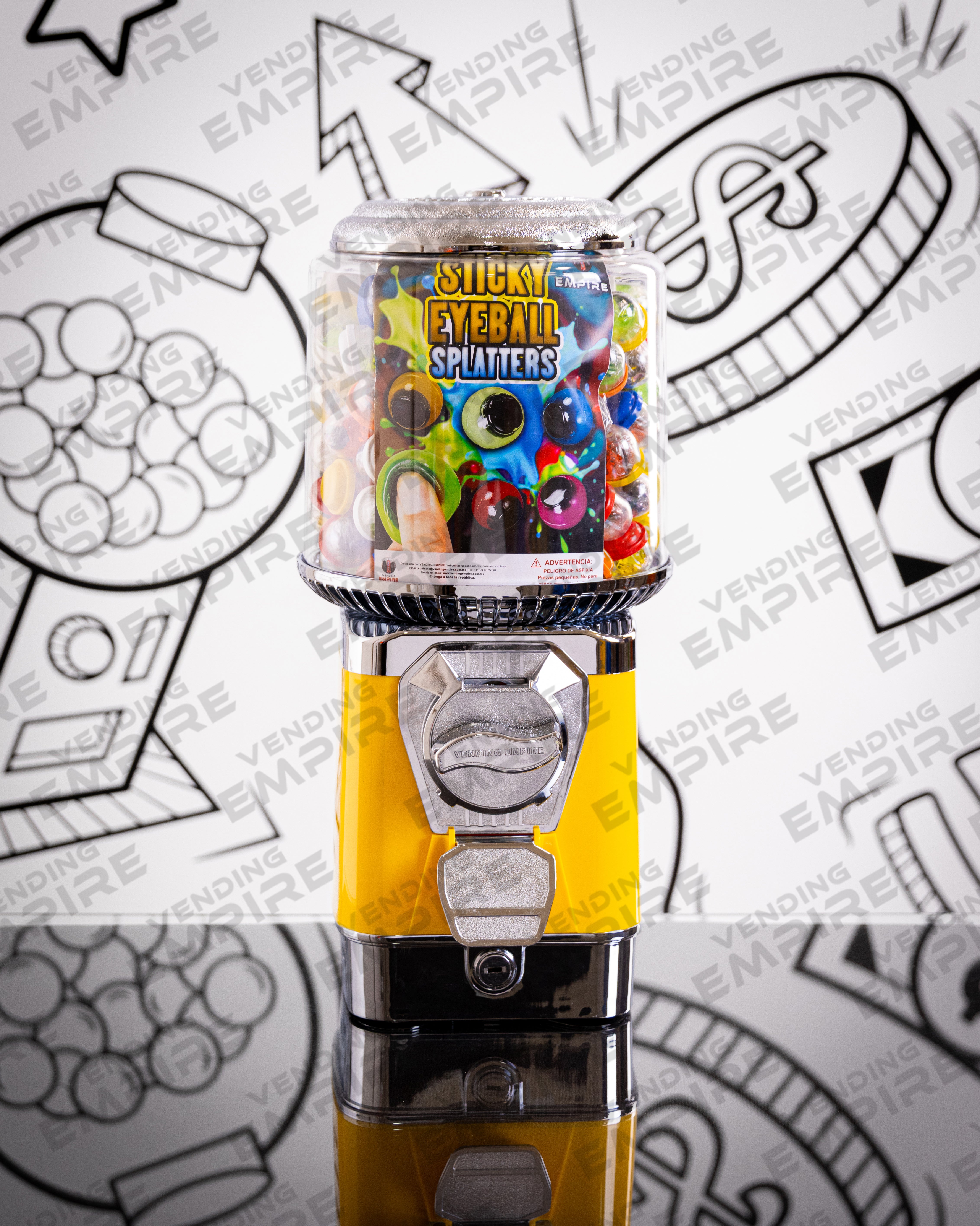 Maquina Chiclera Vending Empire Suprema c/ caja para recoger las monedas Nueva