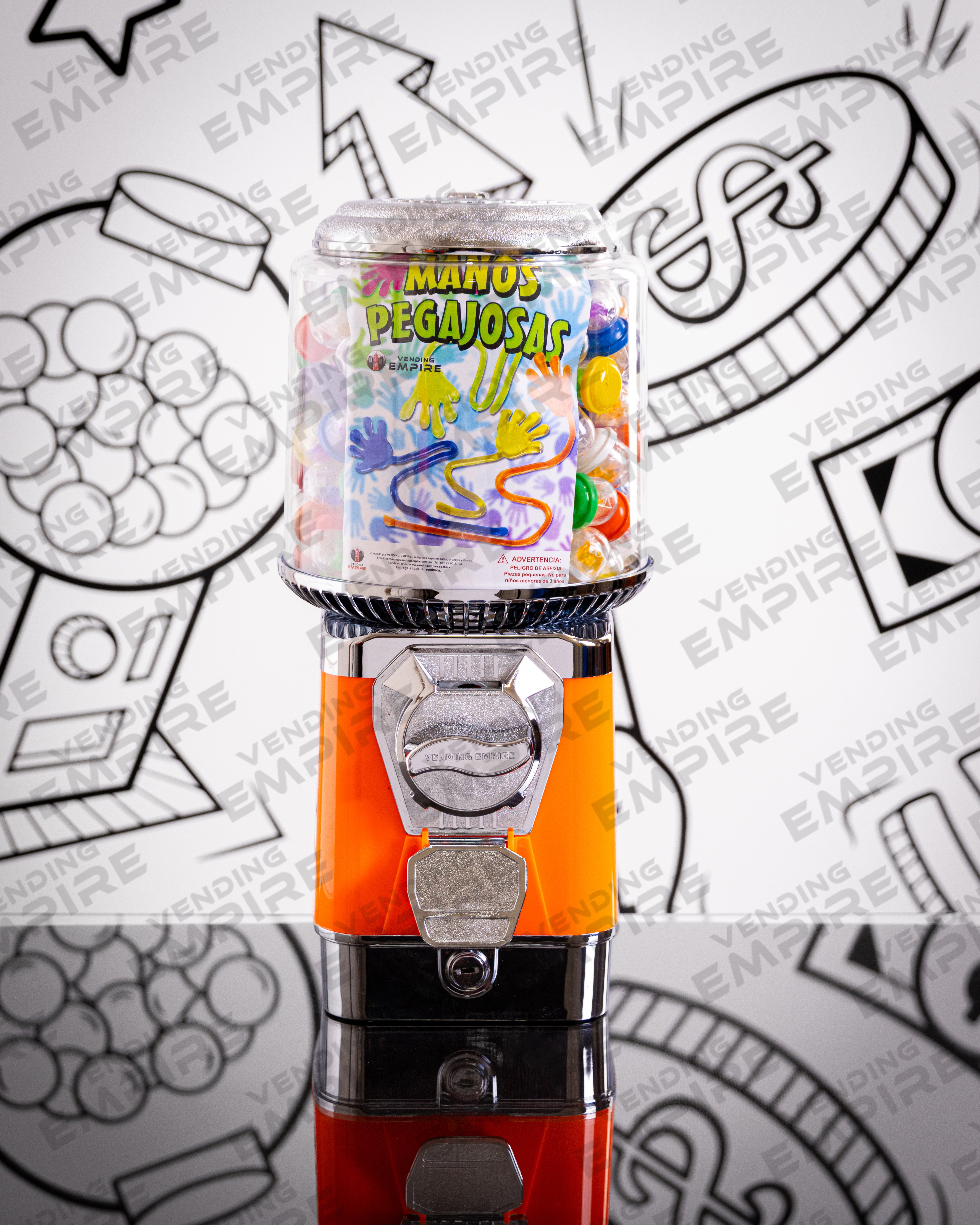 Maquina Chiclera Vending Empire Suprema c/ caja para recoger las monedas Nueva