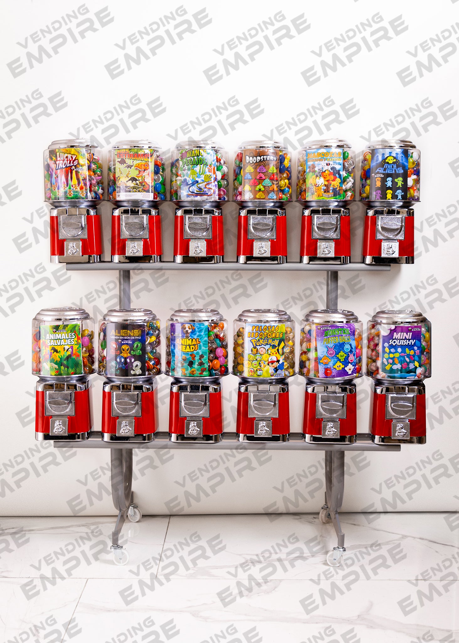 Rack Plateado para 11 o 12 Maquinas Vending Nuevo