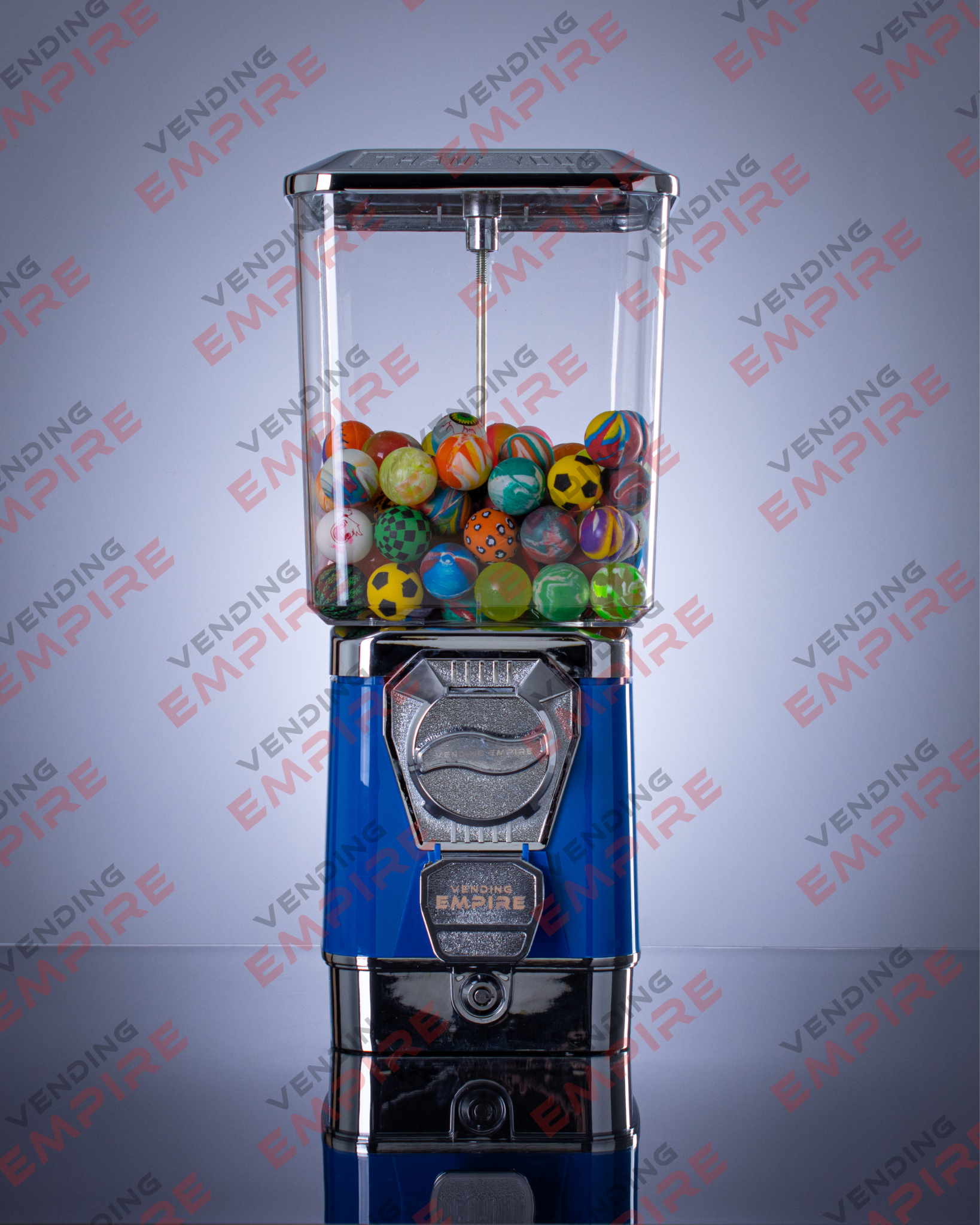Maquina Chiclera Premium Vending Empire c/ Caja de Monedas Nueva