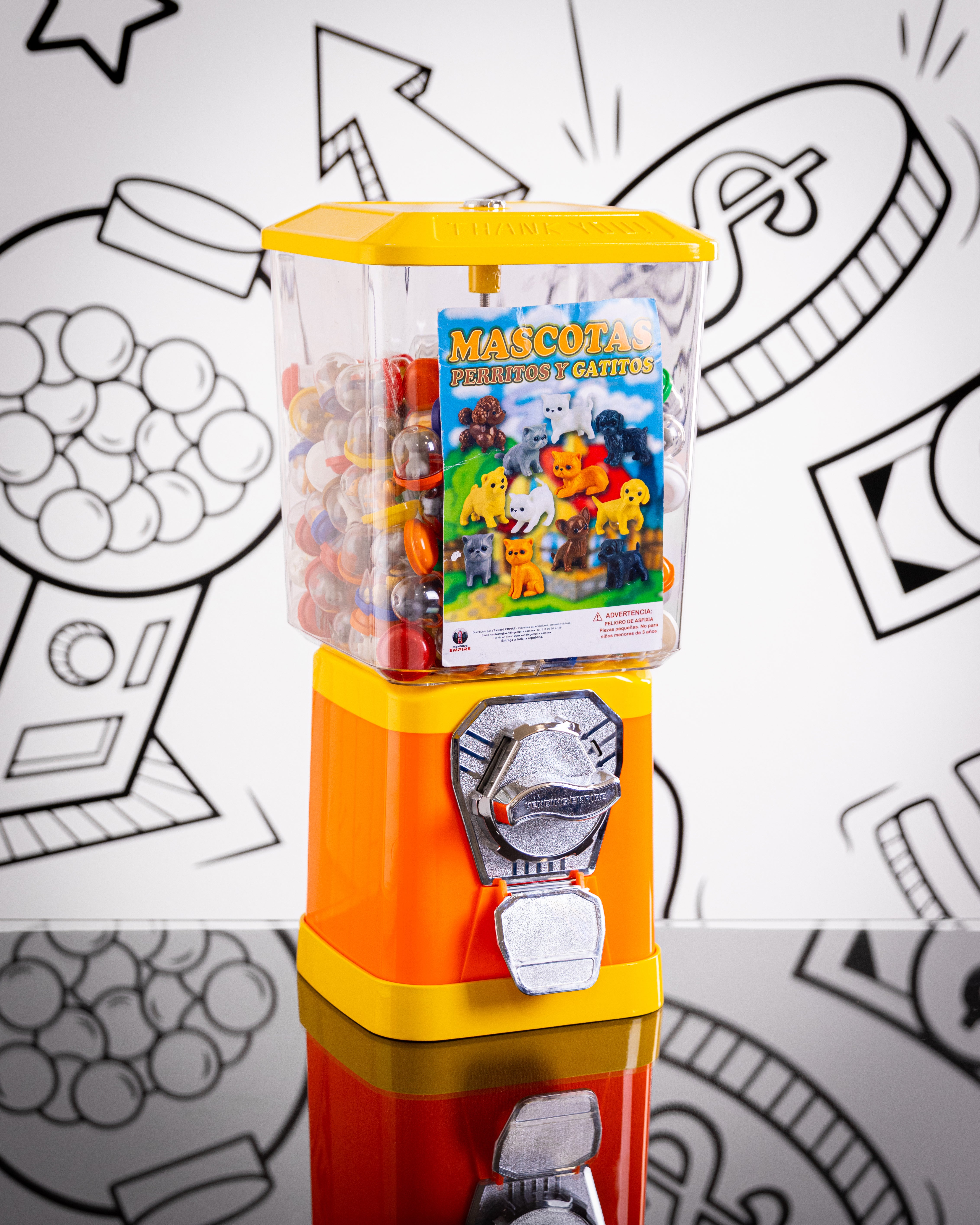 Maquina Expendedora Clasica Vending Empire con Pedestal Redondo Vending Empire [Envío Gratis]