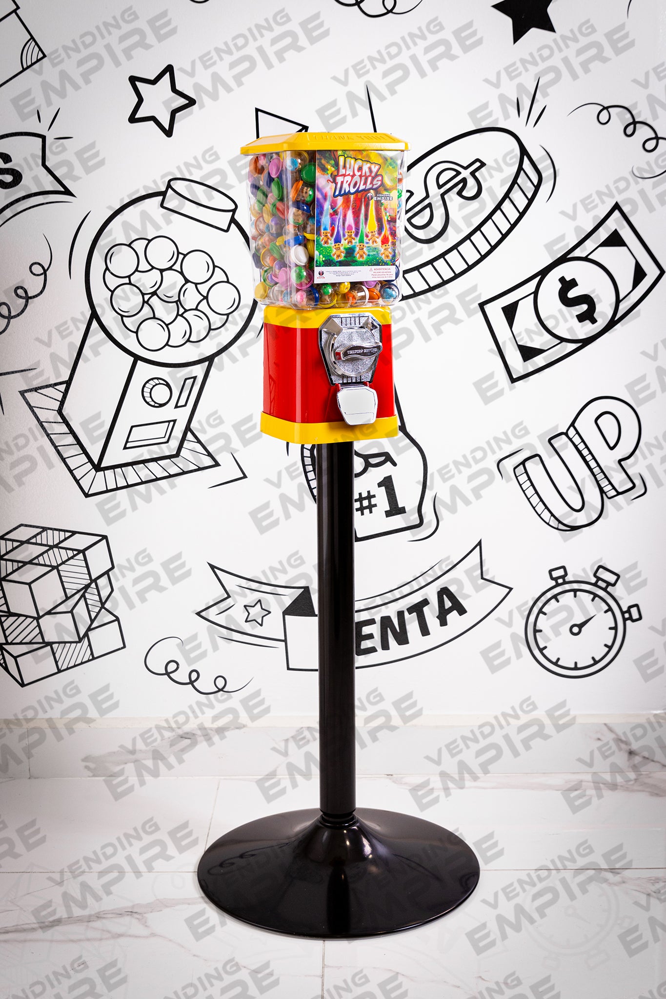 Maquina Expendedora Clasica Vending Empire con Pedestal Redondo [Envío Gratis]
