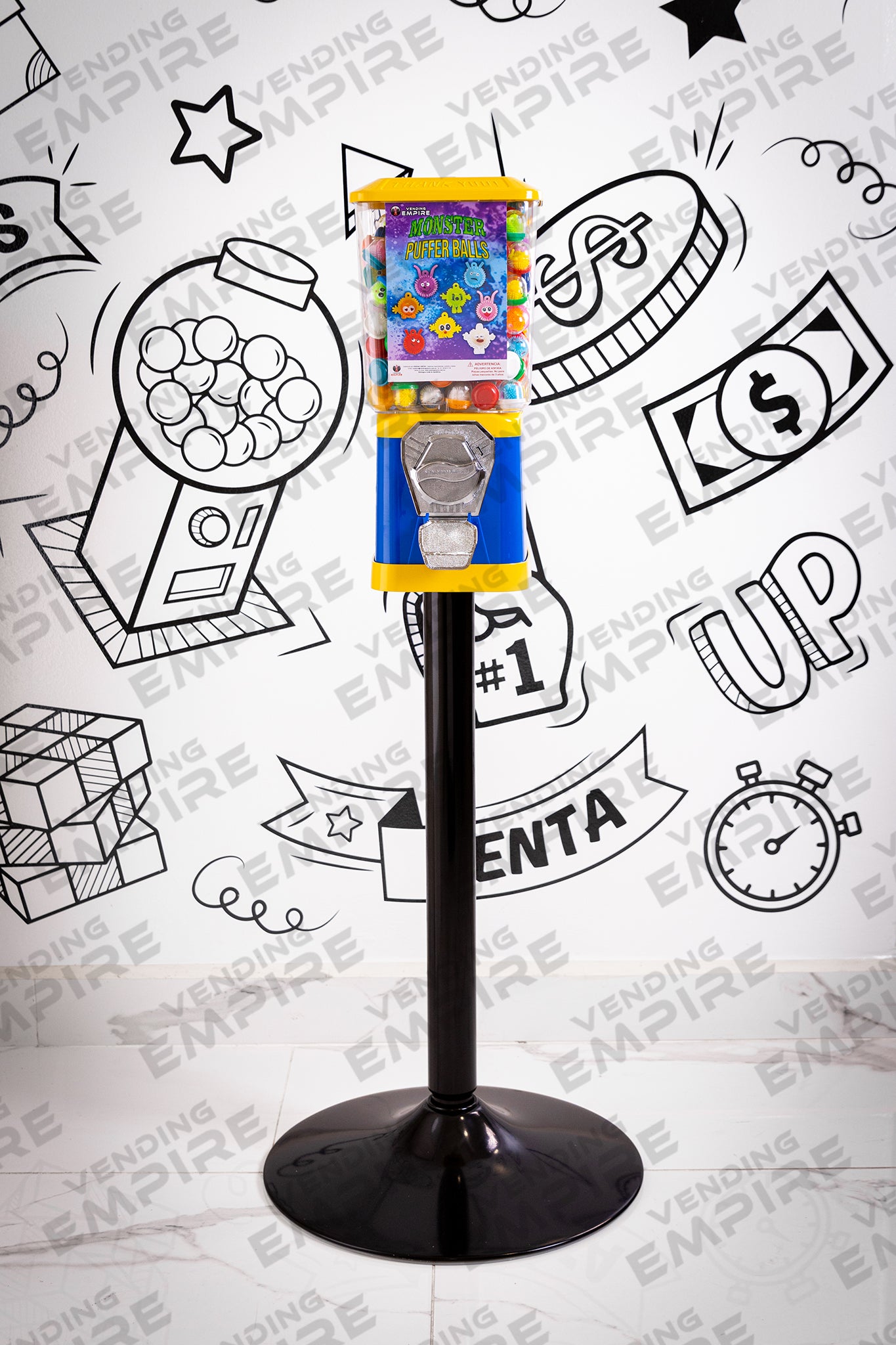Maquina Expendedora Clasica Vending Empire con Pedestal Redondo [Envío Gratis]
