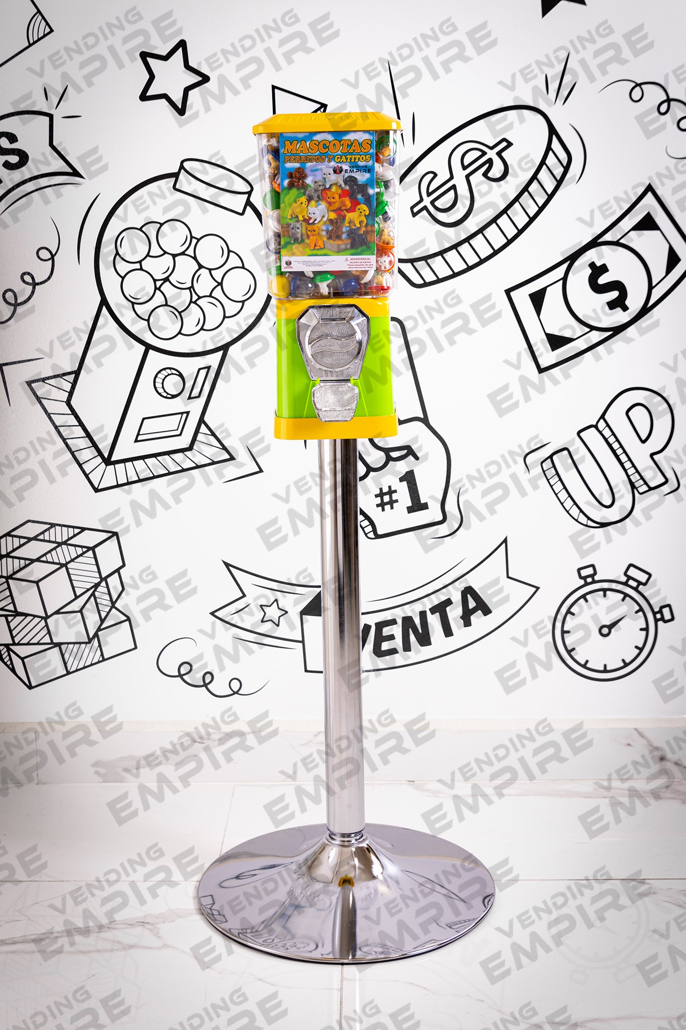 Maquina Expendedora Clasica Vending Empire con Pedestal Cromado [Envío Gratis]