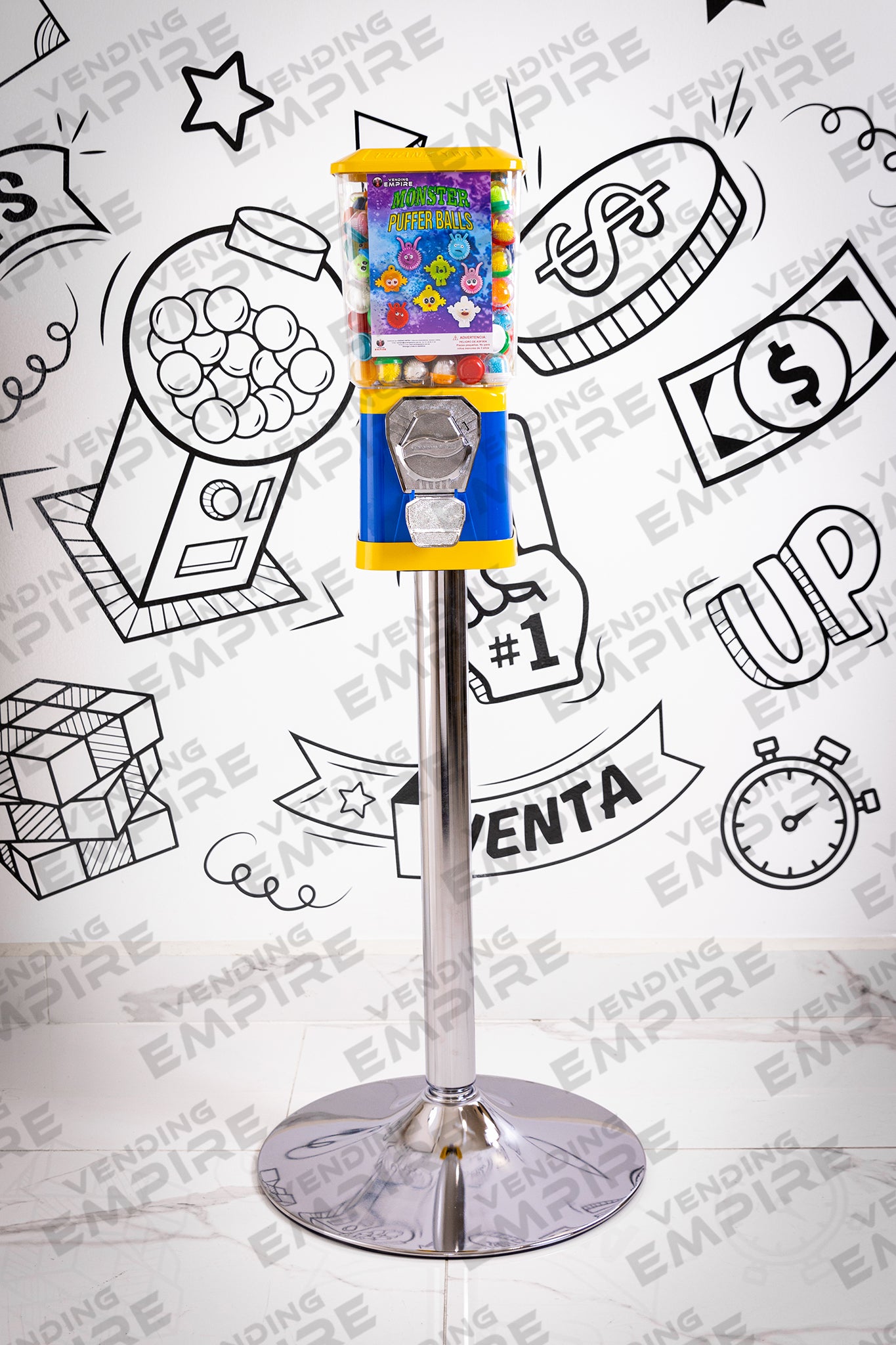 Maquina Expendedora Clasica Vending Empire con Pedestal Cromado [Envío Gratis]