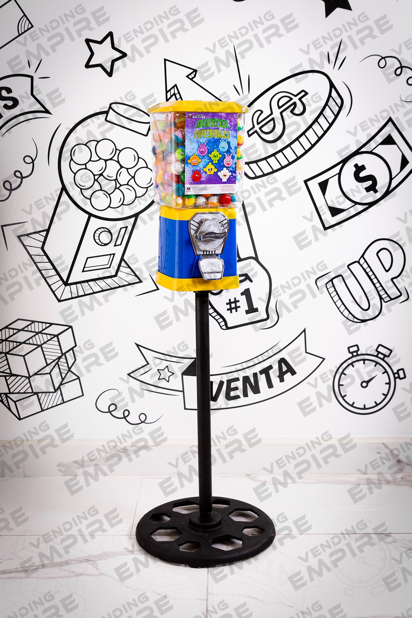 Maquina Expendedora Clasica Vending Empire con Pedestal Redondo Vending Empire [Envío Gratis]