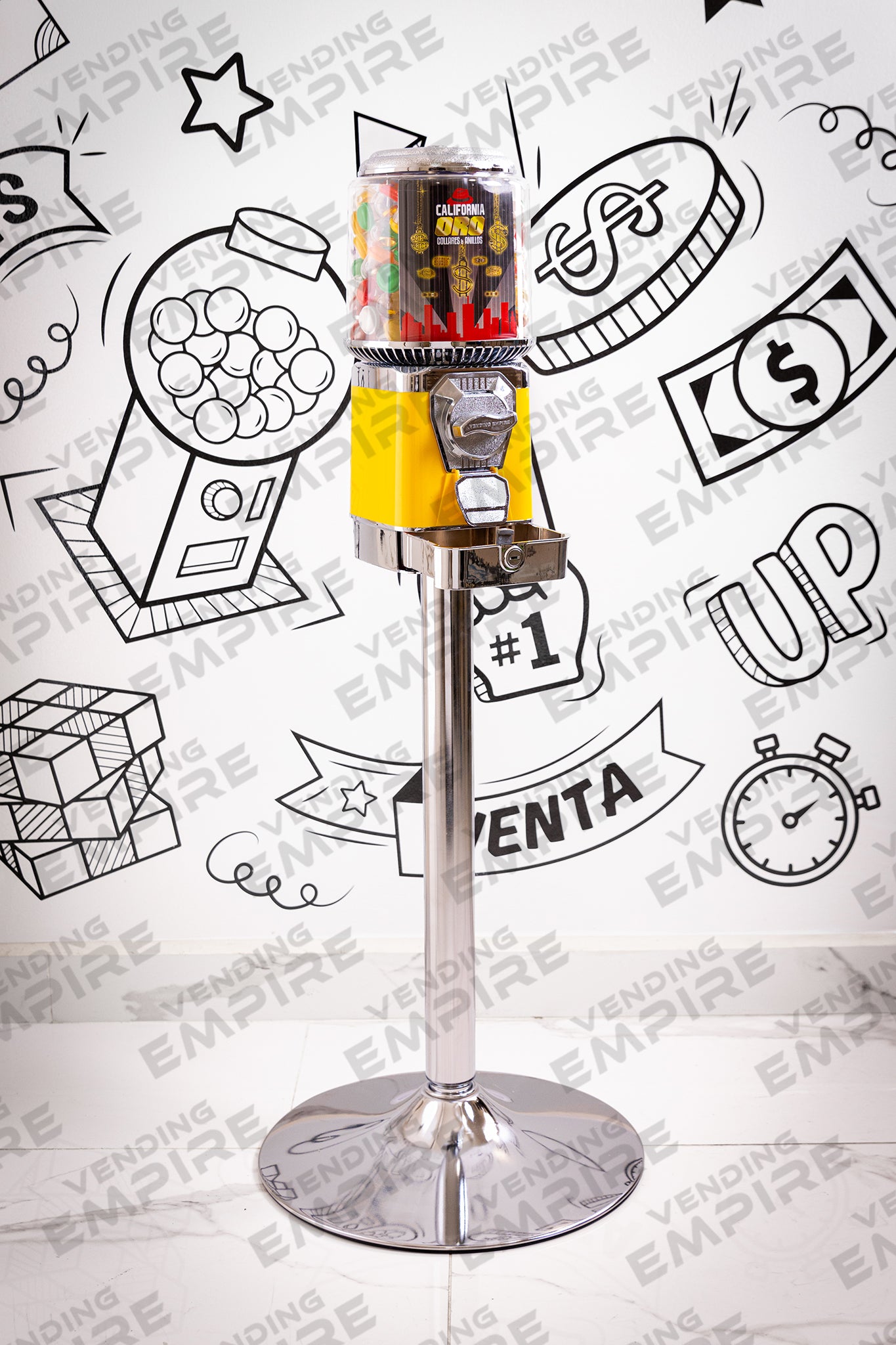 Maquina Expendedora Suprema Vending Empire con Pedestal Cromado [Envío Gratis]