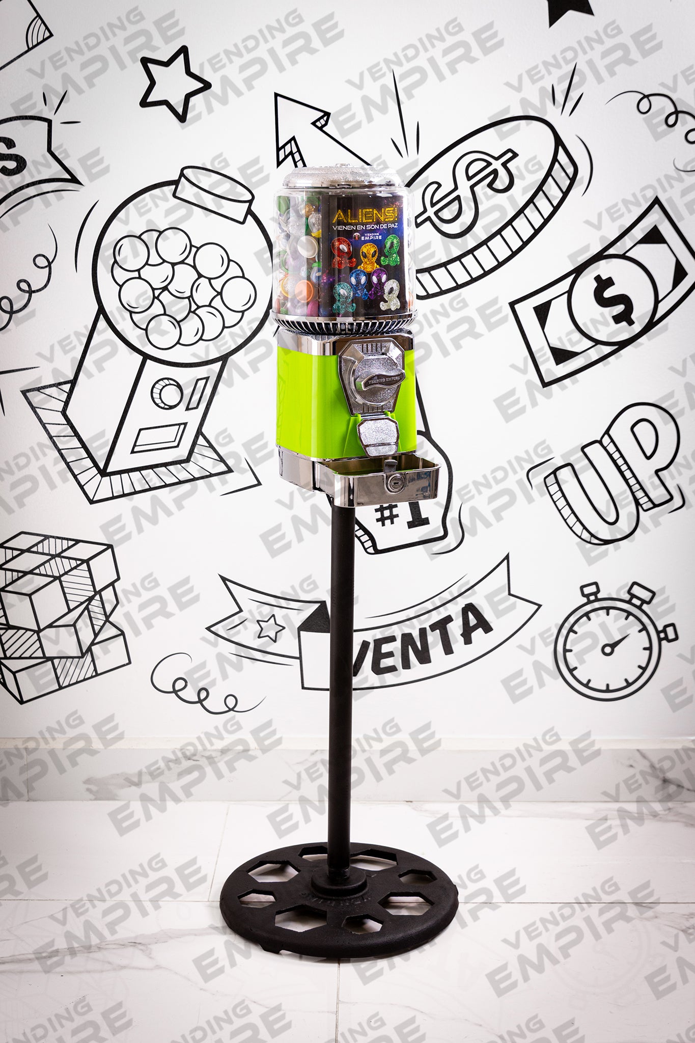 Maquina Expendedora Suprema Vending Empire con Pedestal Redondo Vending Empire [Envío Gratis]