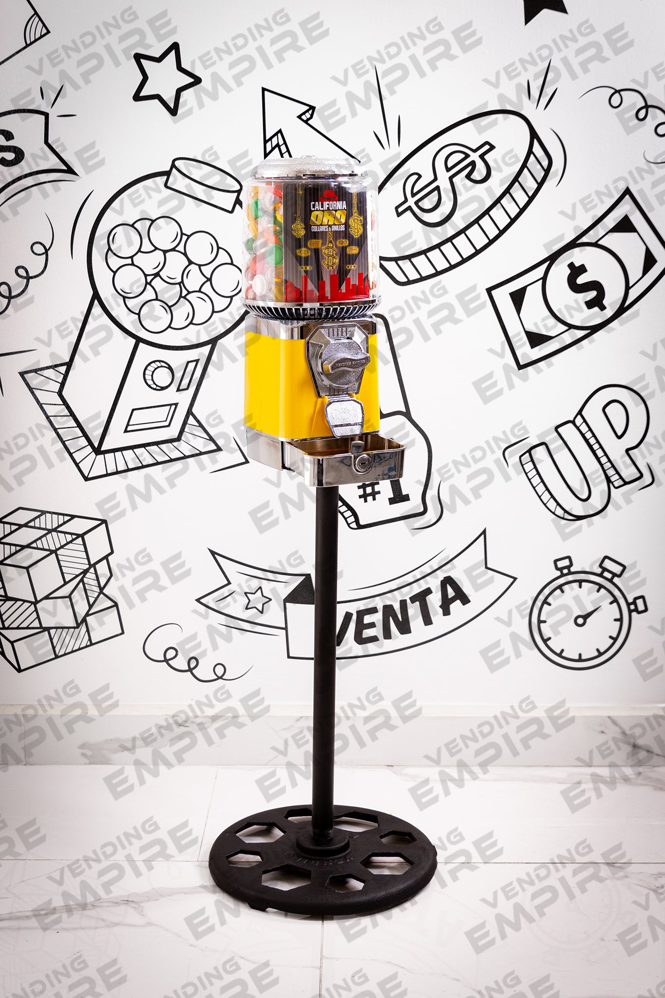 Maquina Expendedora Suprema Vending Empire con Pedestal Redondo Vending Empire [Envío Gratis]