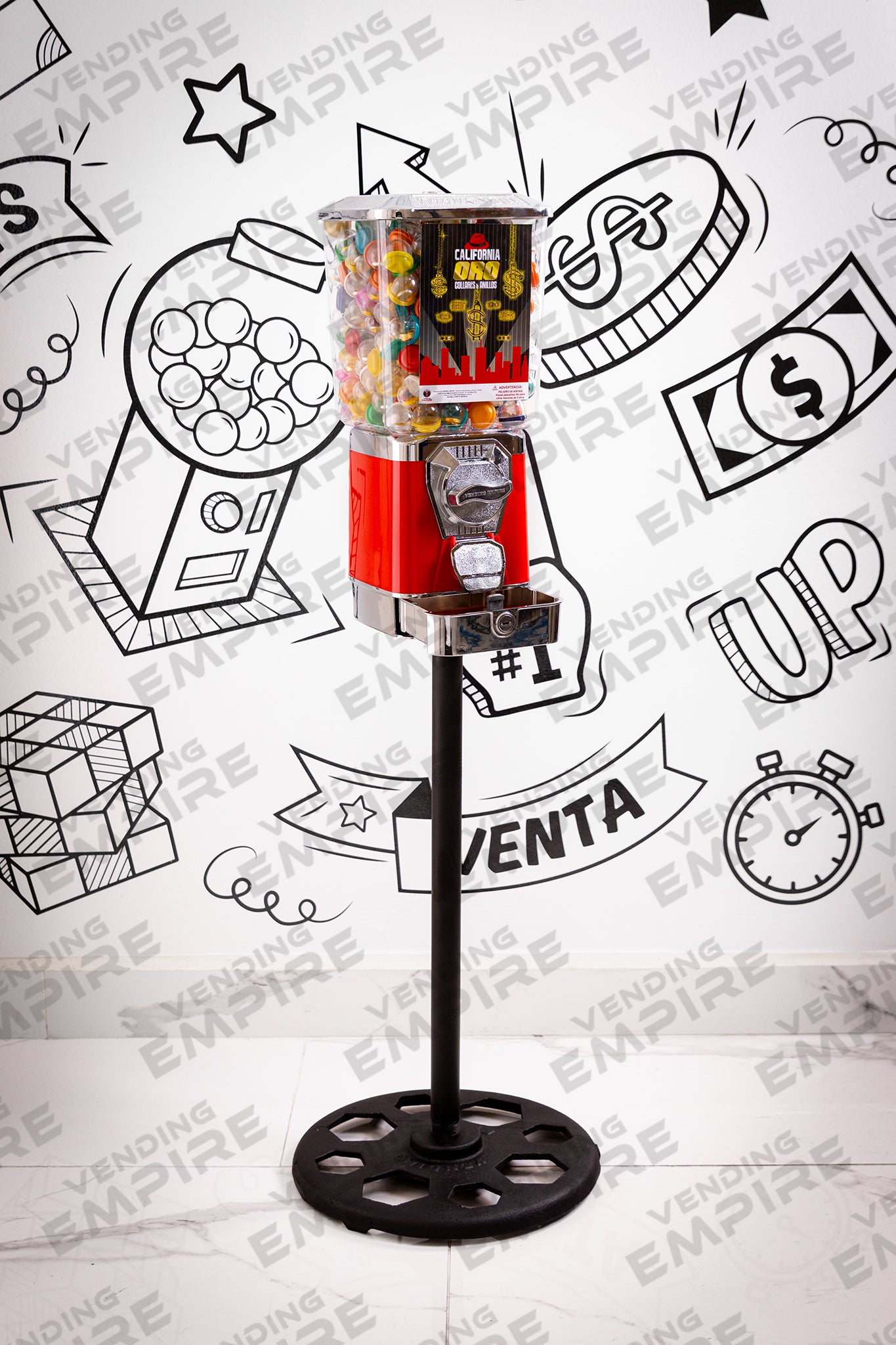 Maquina Expendedora Premium Vending Empire con Pedestal Redondo Vending Empire [Envío Gratis]