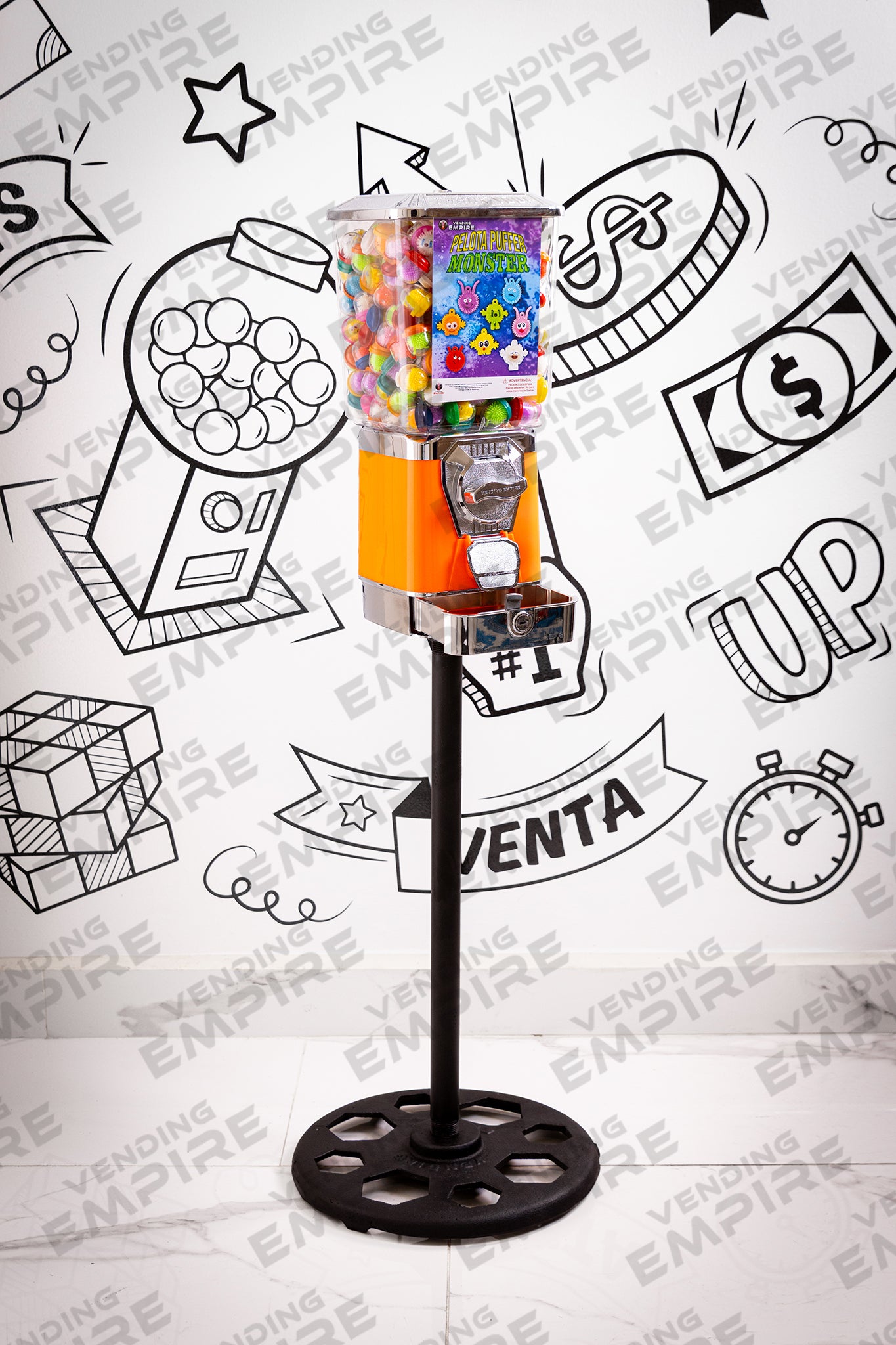 Maquina Expendedora Premium Vending Empire con Pedestal Redondo Vending Empire [Envío Gratis]
