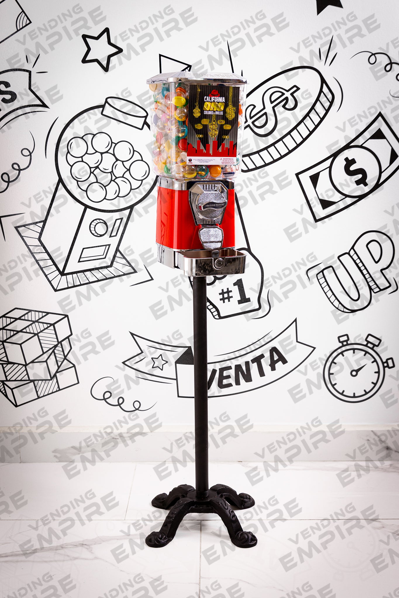 Maquina Expendedora Premium Vending Empire con Pedestal Araña [Envío Gratis]