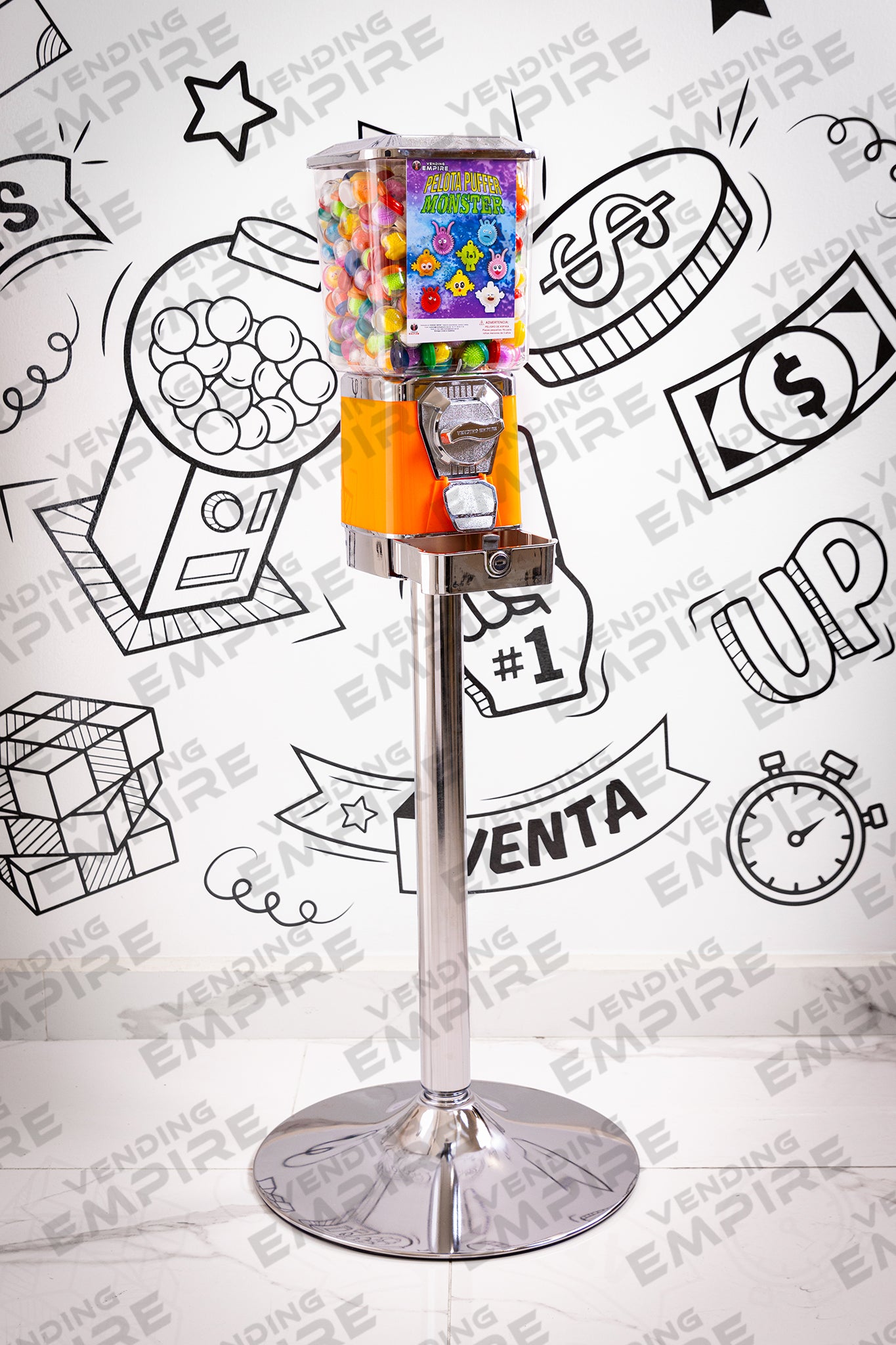 Maquina Expendedora Premium Vending Empire con Pedestal Cromado [Envío Gratis]
