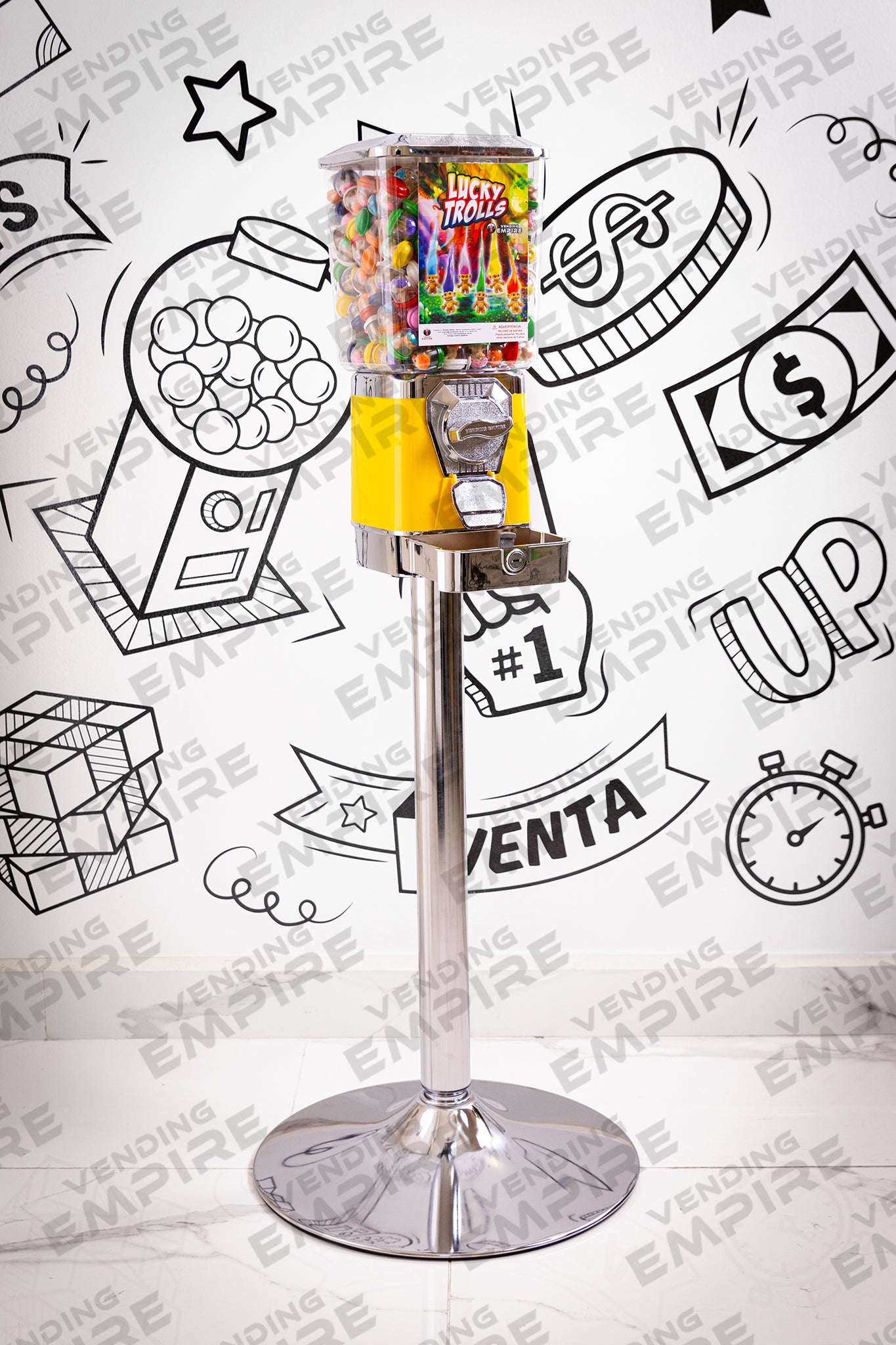 Maquina Expendedora Premium Vending Empire con Pedestal Cromado [Envío Gratis]
