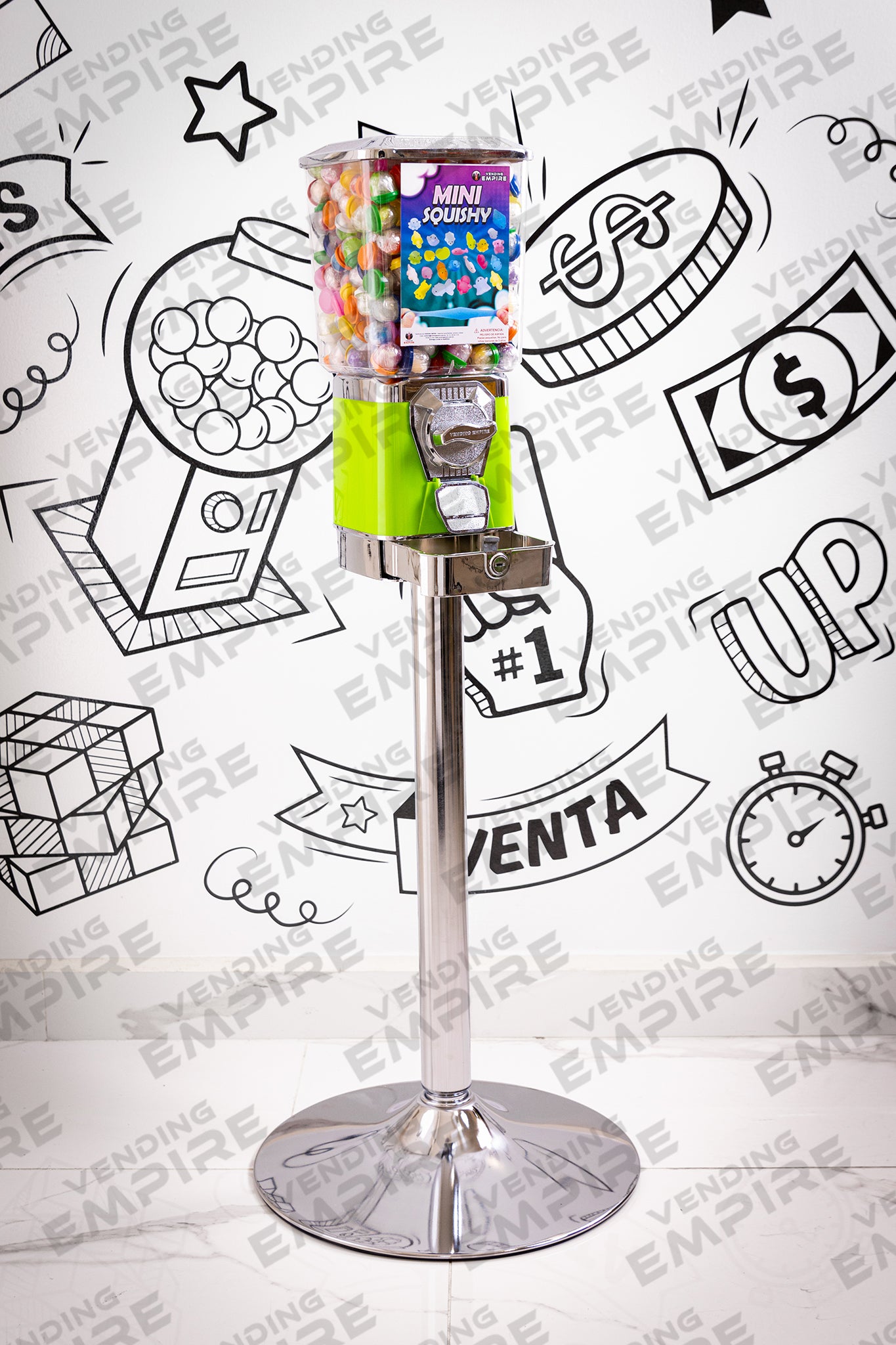 Maquina Expendedora Premium Vending Empire con Pedestal Cromado [Envío Gratis]