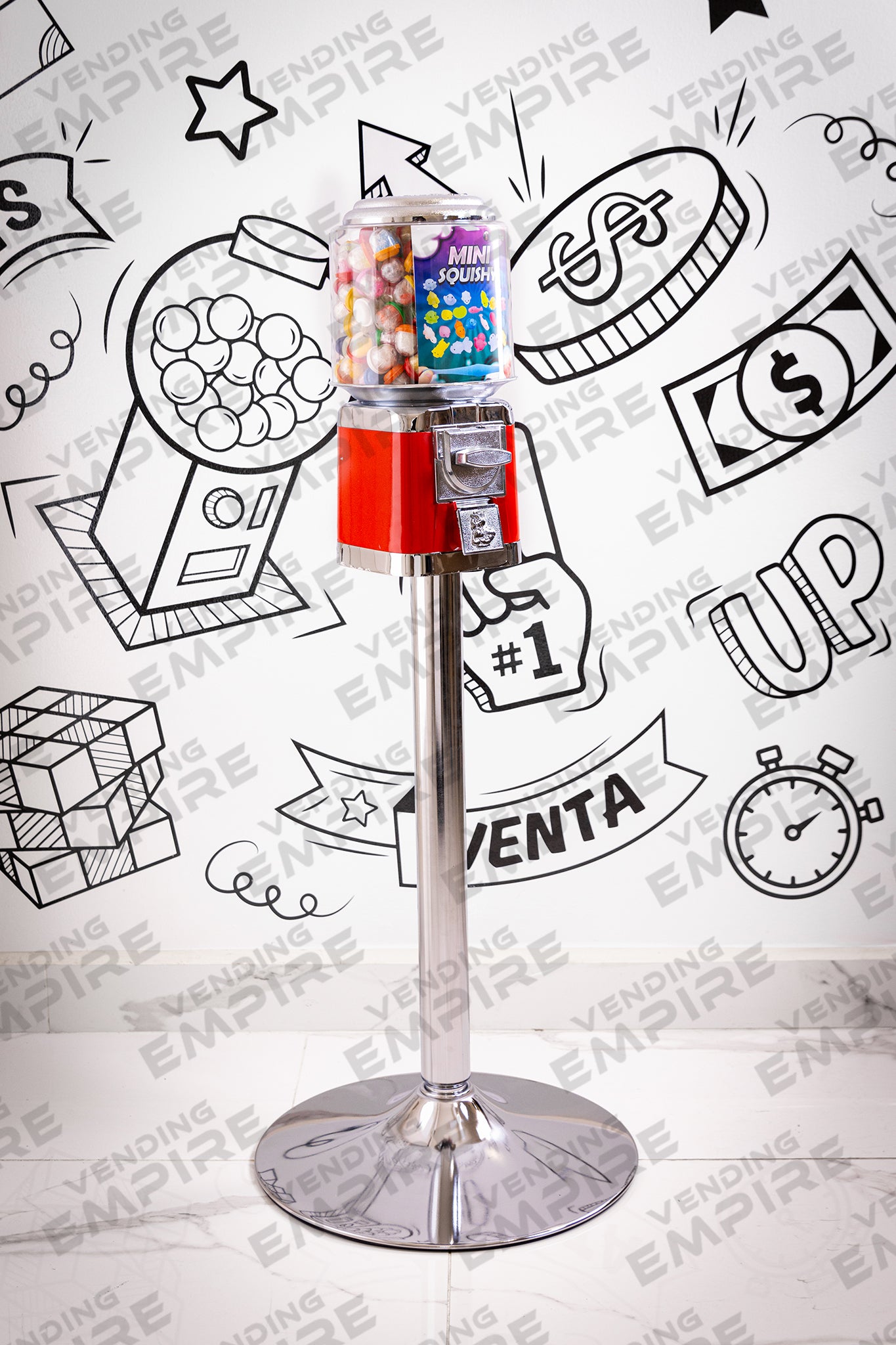 Maquina Expendedora Rhino con Pedestal Cromado [Envío Gratis]
