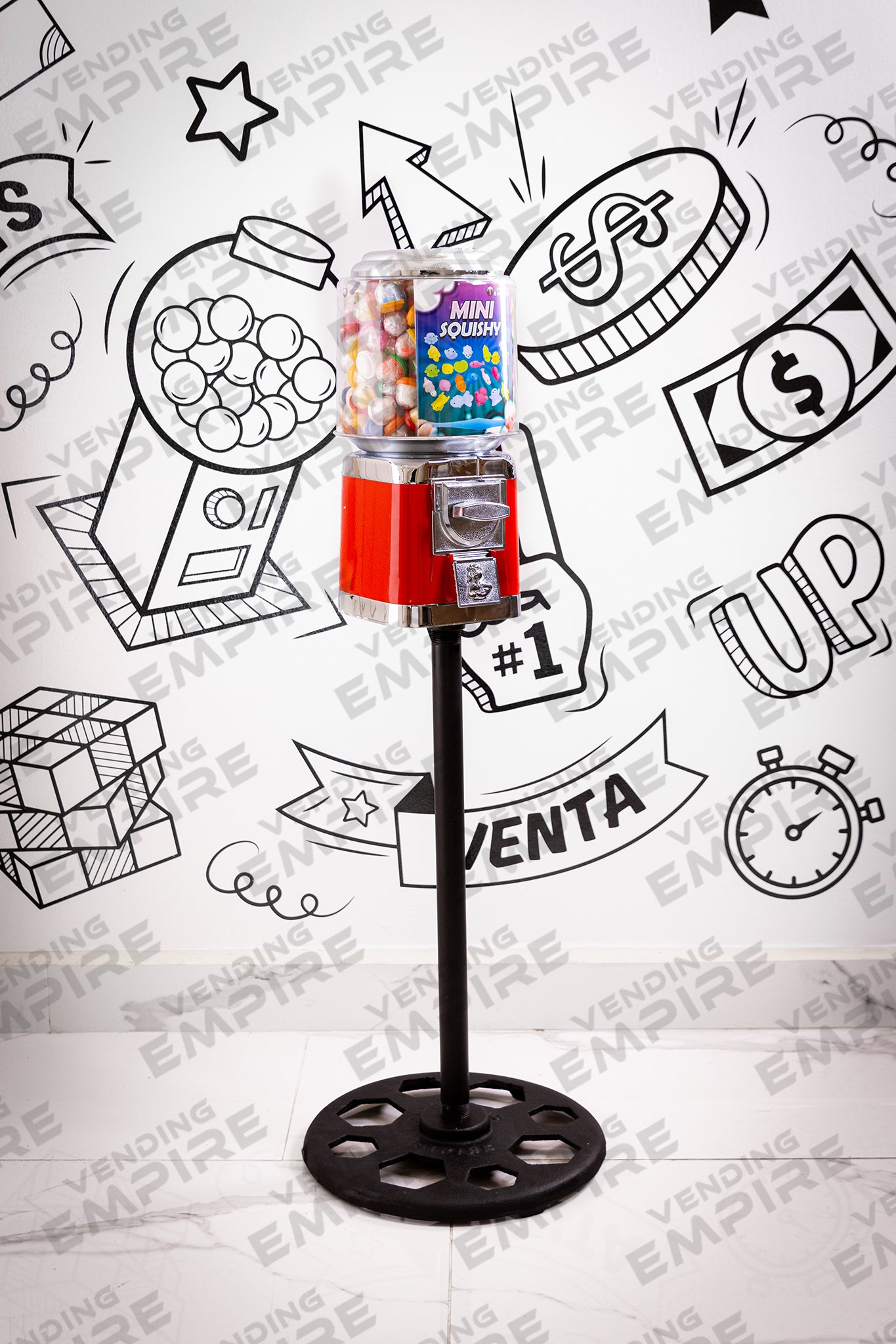 Maquina Expendedora Rhino con Pedestal Redondo Vending Empire [Envío Gratis]