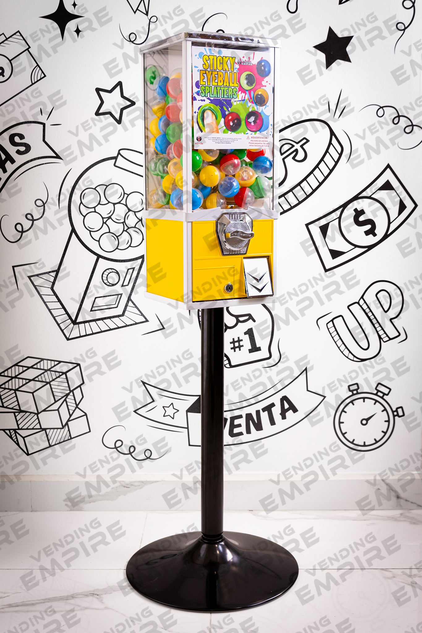 Maquina Capsulera Vending Empire 2″ con Pedestal Redondo [Envío Gratis]