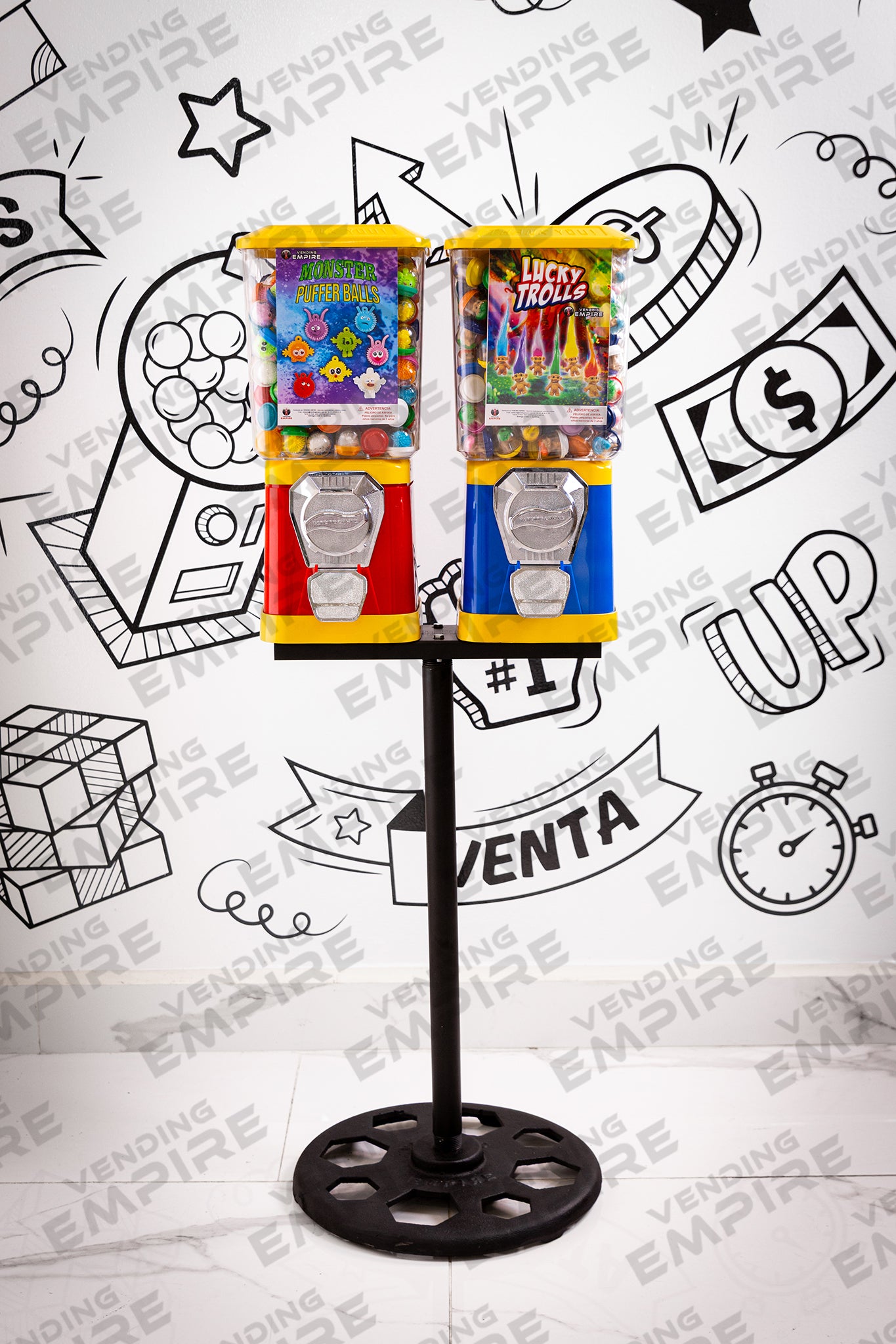 Kit Doble de Maquinas Clasicas con Pedestal Redondo Vending Empire [Envío Gratis]