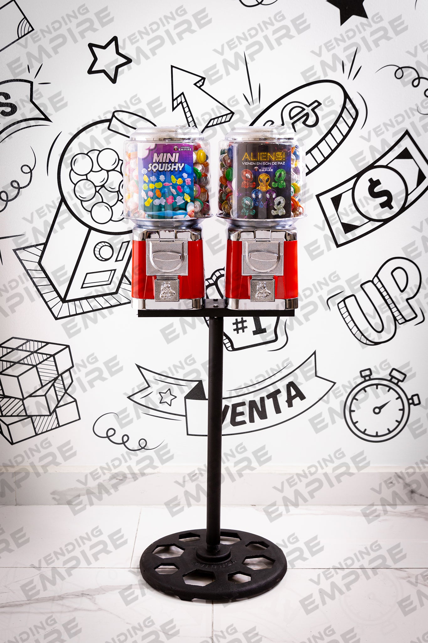 Kit Doble de Maquinas Rhino con Pedestal Redondo Vending Empire [Envío Gratis]