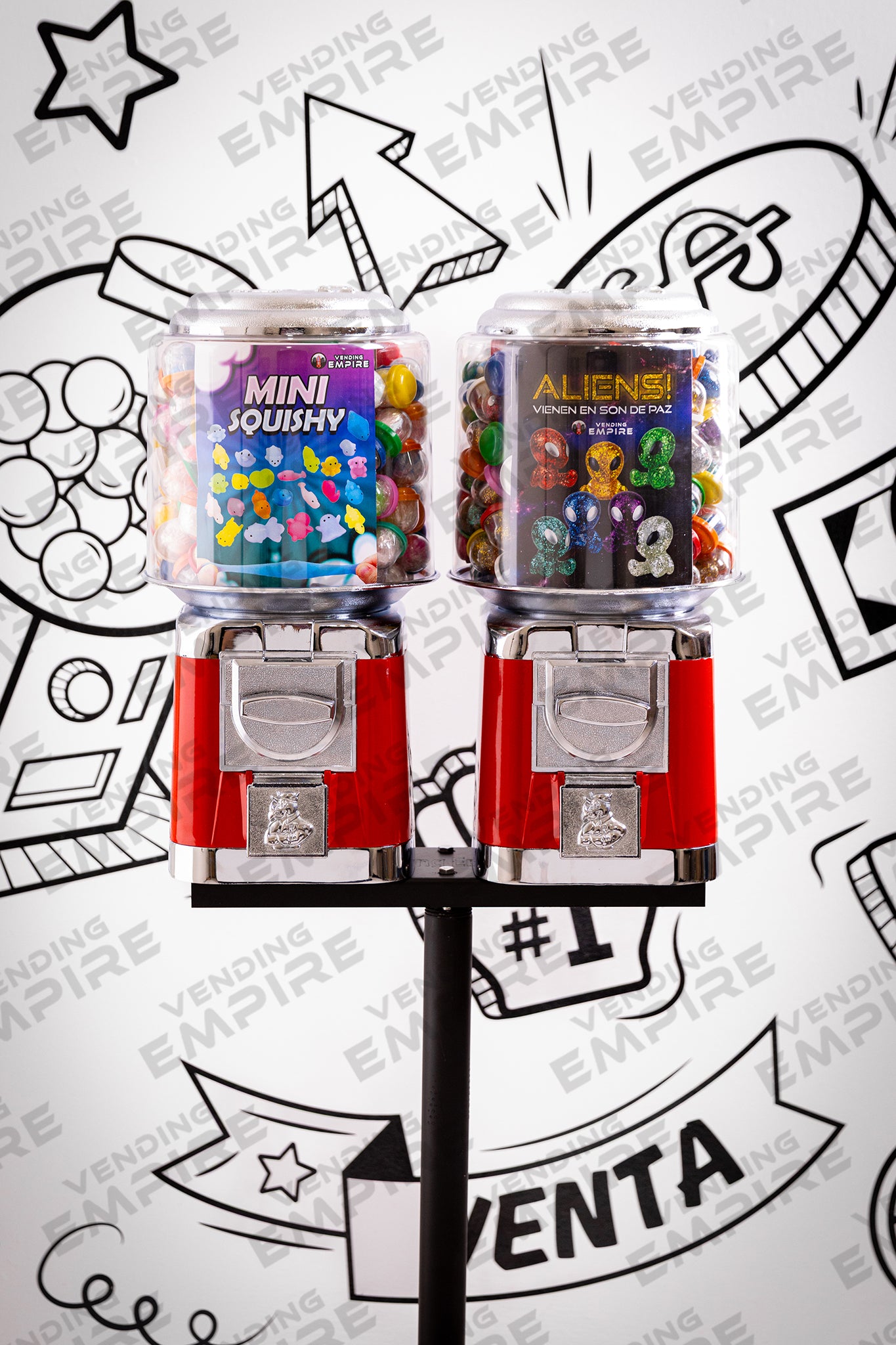 Kit Doble de Maquinas Rhino con Pedestal Redondo Vending Empire [Envío Gratis]