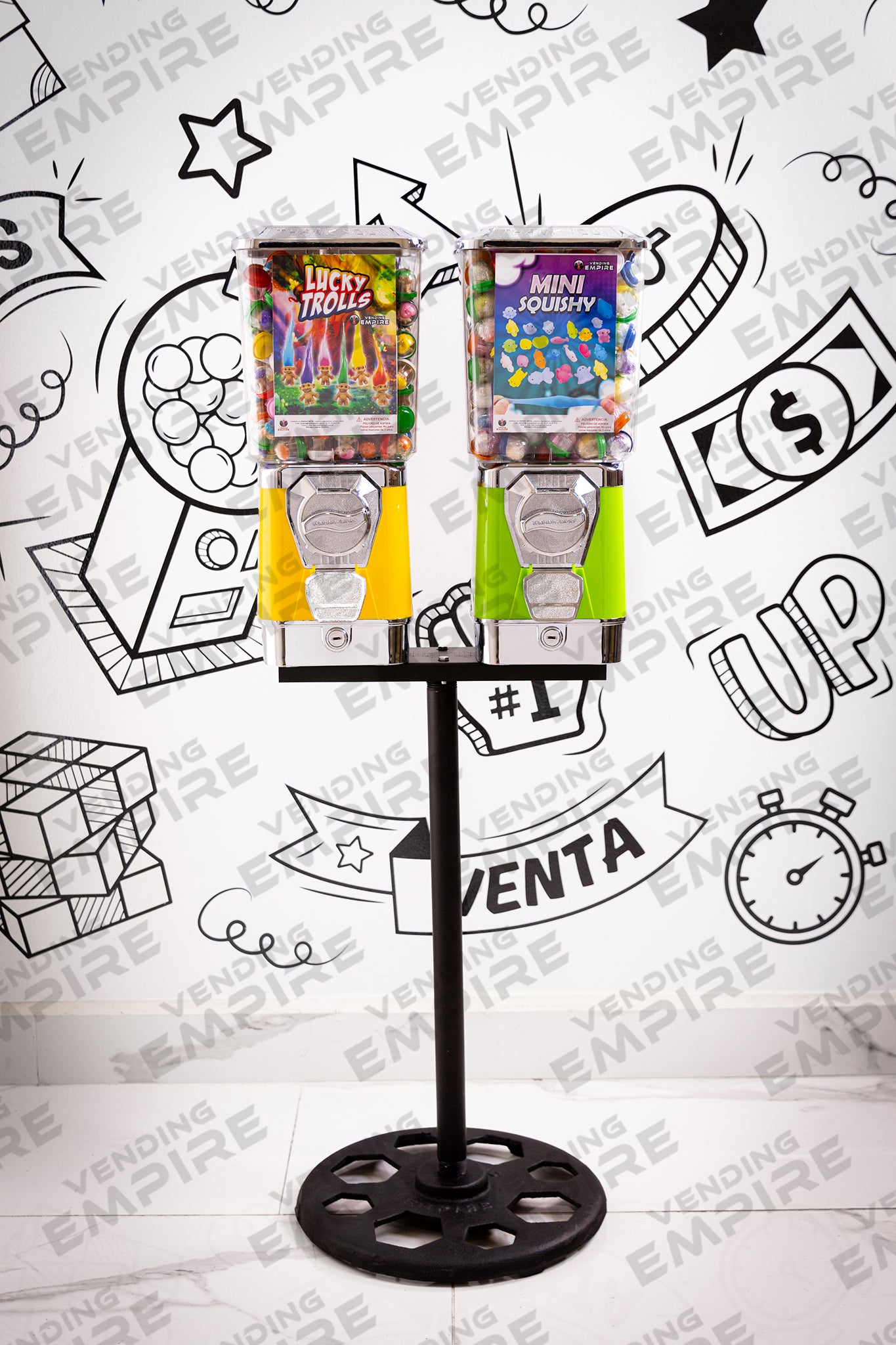Kit Doble de Maquinas Premium con Pedestal Redondo Vending Empire [Envío Gratis]