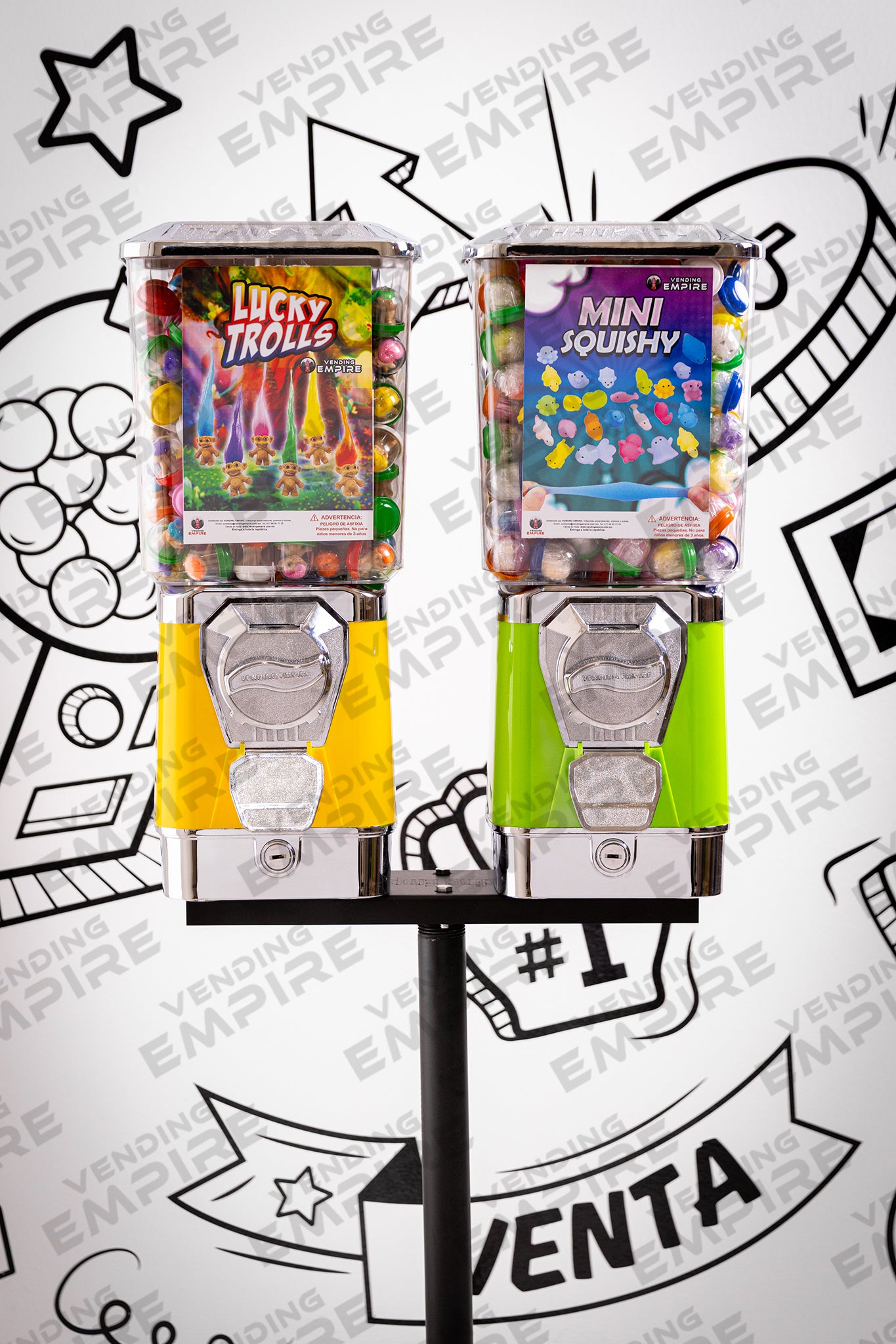 Kit Doble de Maquinas Premium con Pedestal Redondo Vending Empire [Envío Gratis]
