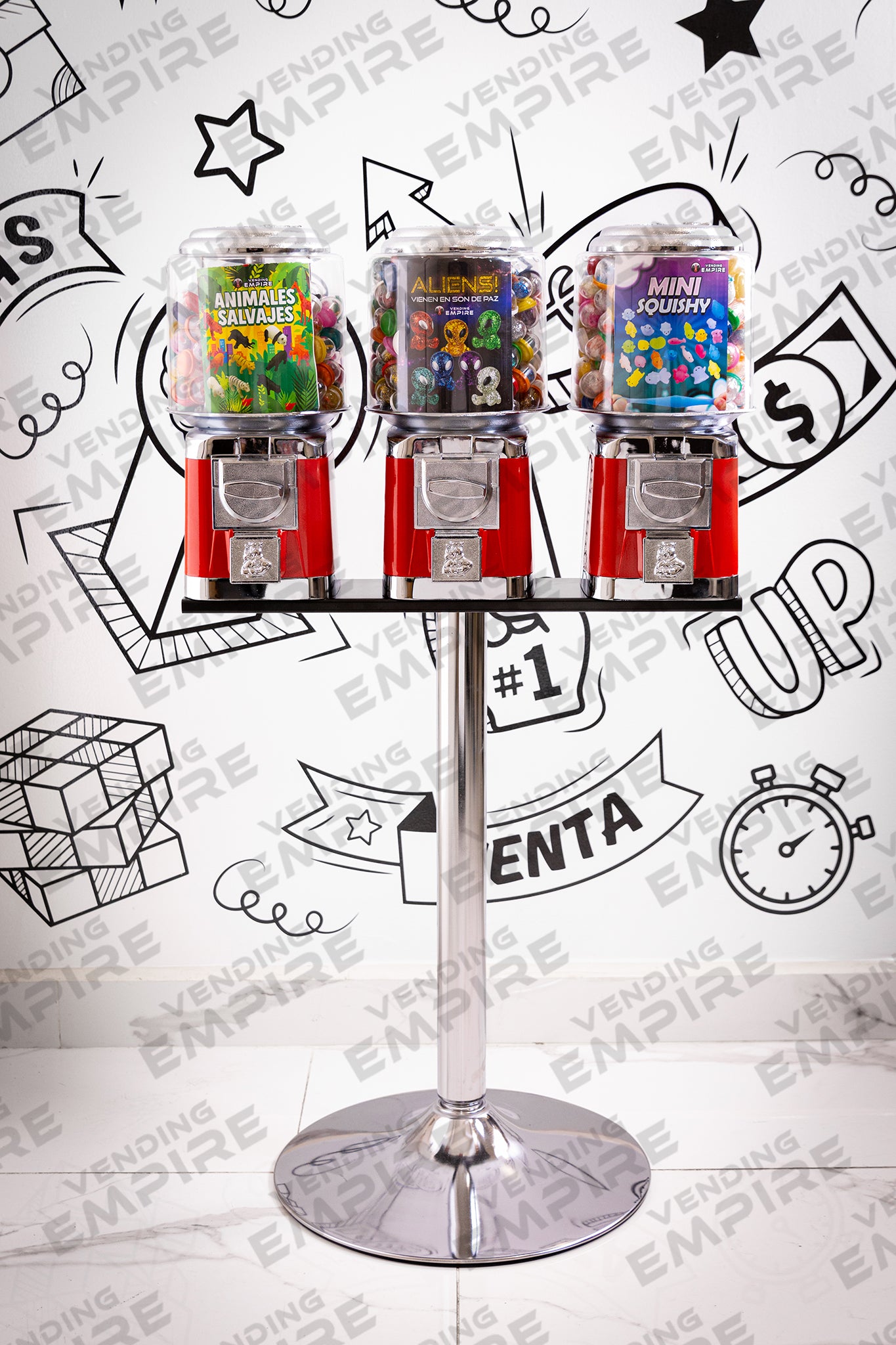 Kit Triple de Maquinas Rhino con Pedestal Cromado [Envío Gratis]