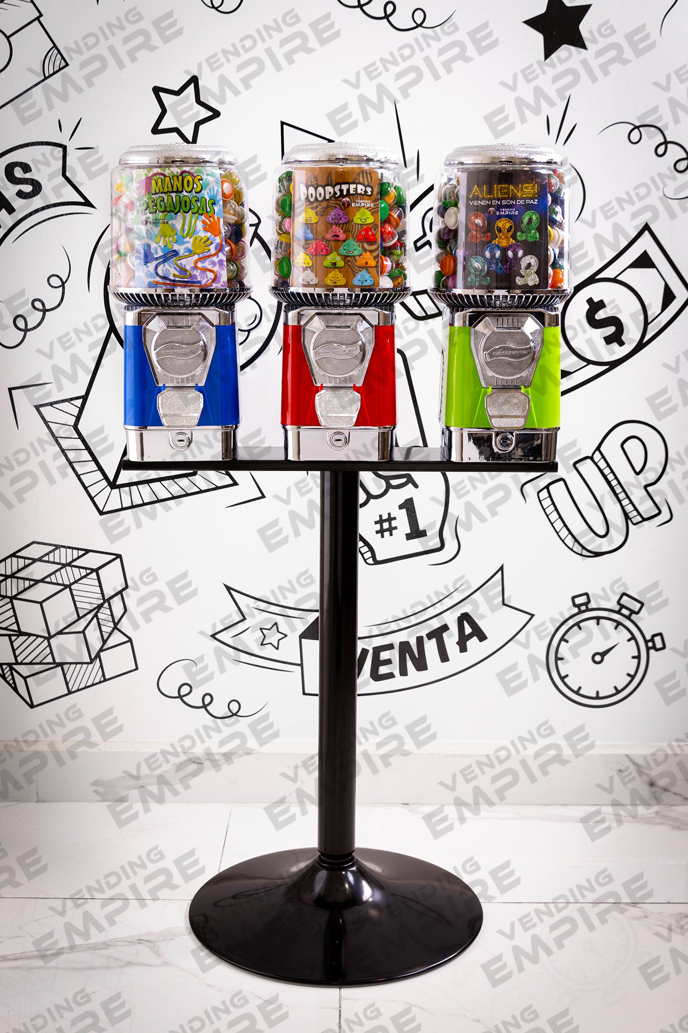 Kit Triple de Maquinas Supremas Vending Empire con Pedestal Redondo [Envío Gratis]