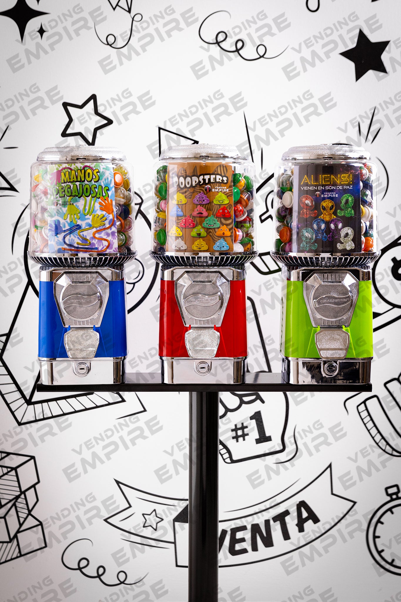 Kit Triple de Maquinas Supremas Vending Empire con Pedestal Redondo [Envío Gratis]
