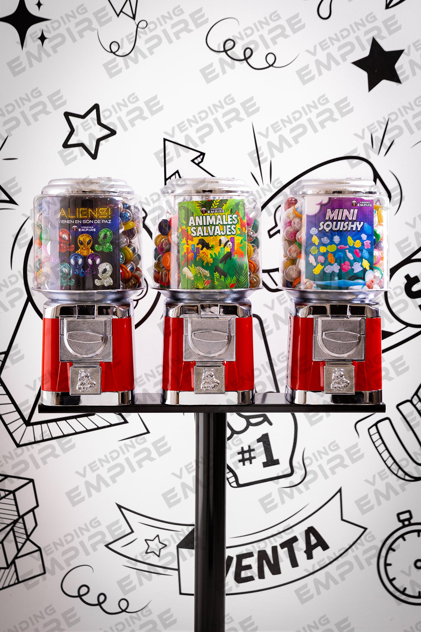 Kit Triple de Maquinas Rhino con Pedestal Redondo [Envío Gratis]