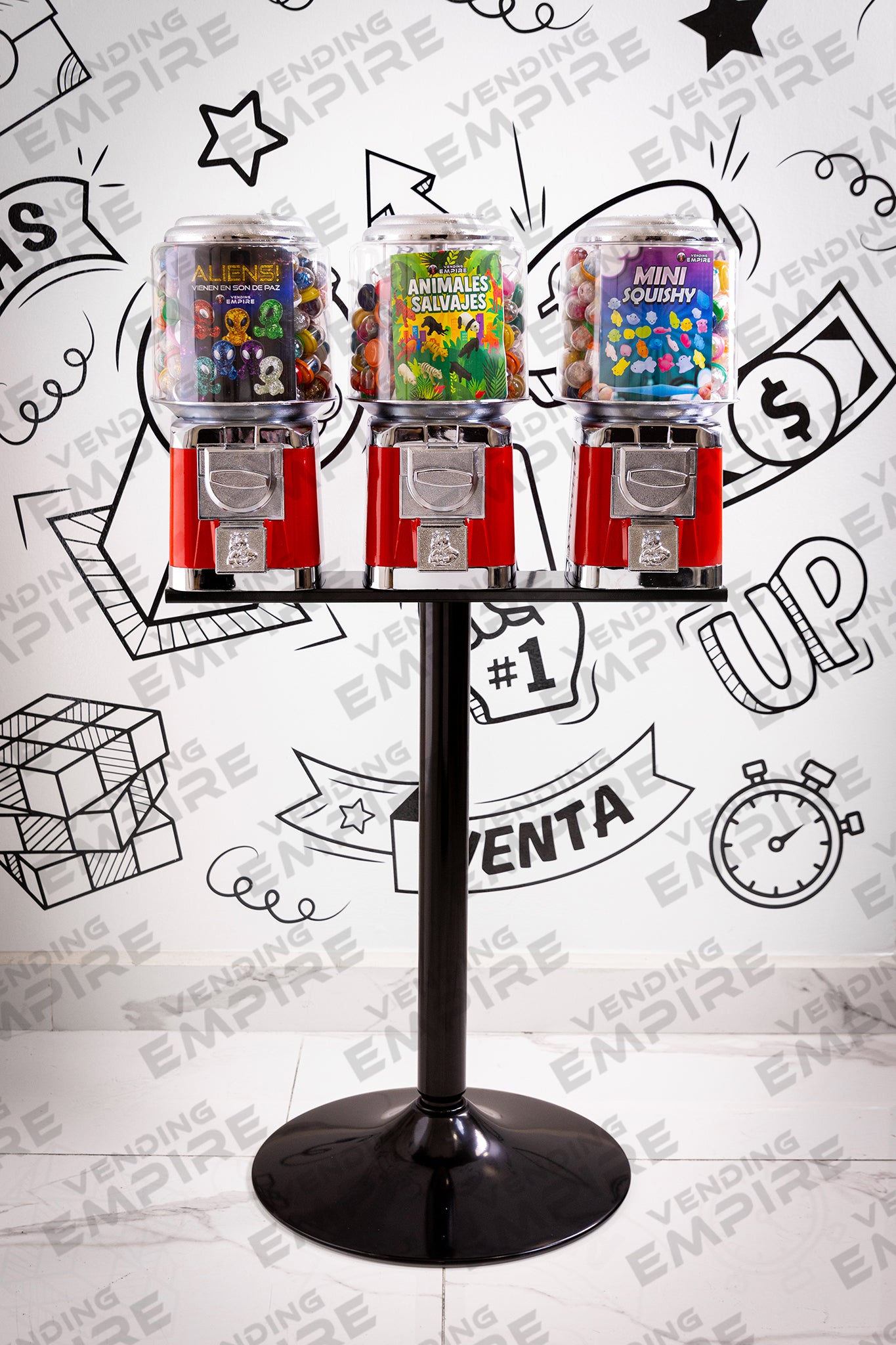Kit Triple de Maquinas Rhino con Pedestal Redondo [Envío Gratis]