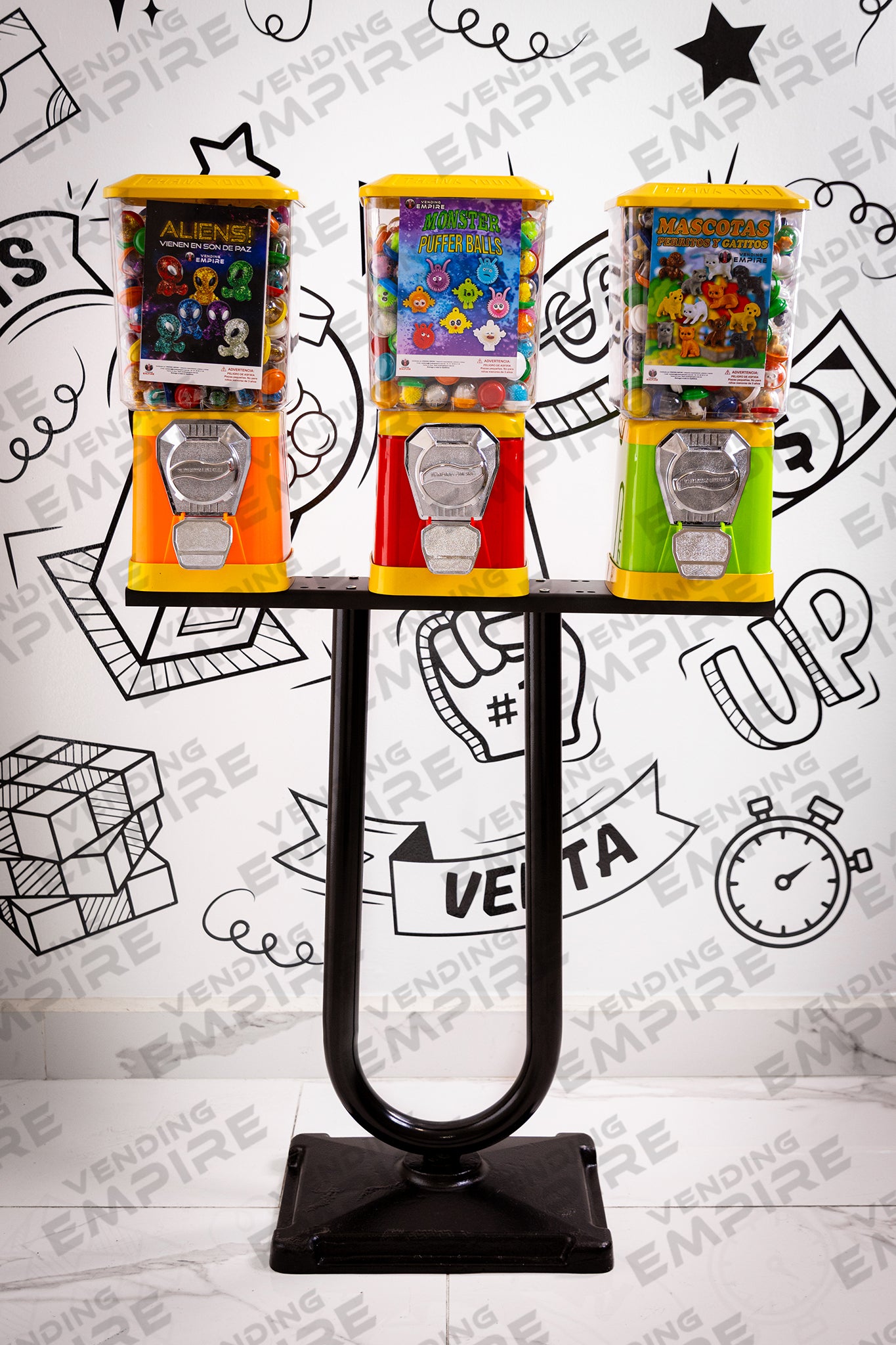 Kit Triple de Maquinas Clasicas Vending Empire con Pedestal U [Envío Gratis]