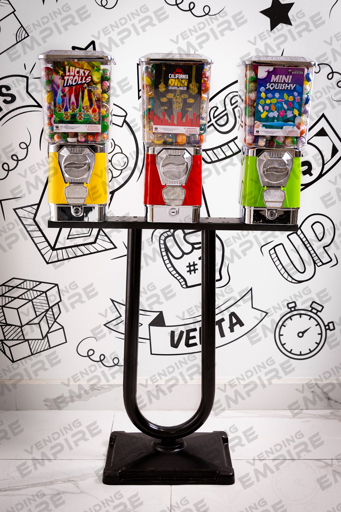Kit Triple de Maquinas Premium Vending Empire con Pedestal U [Envío Gratis]