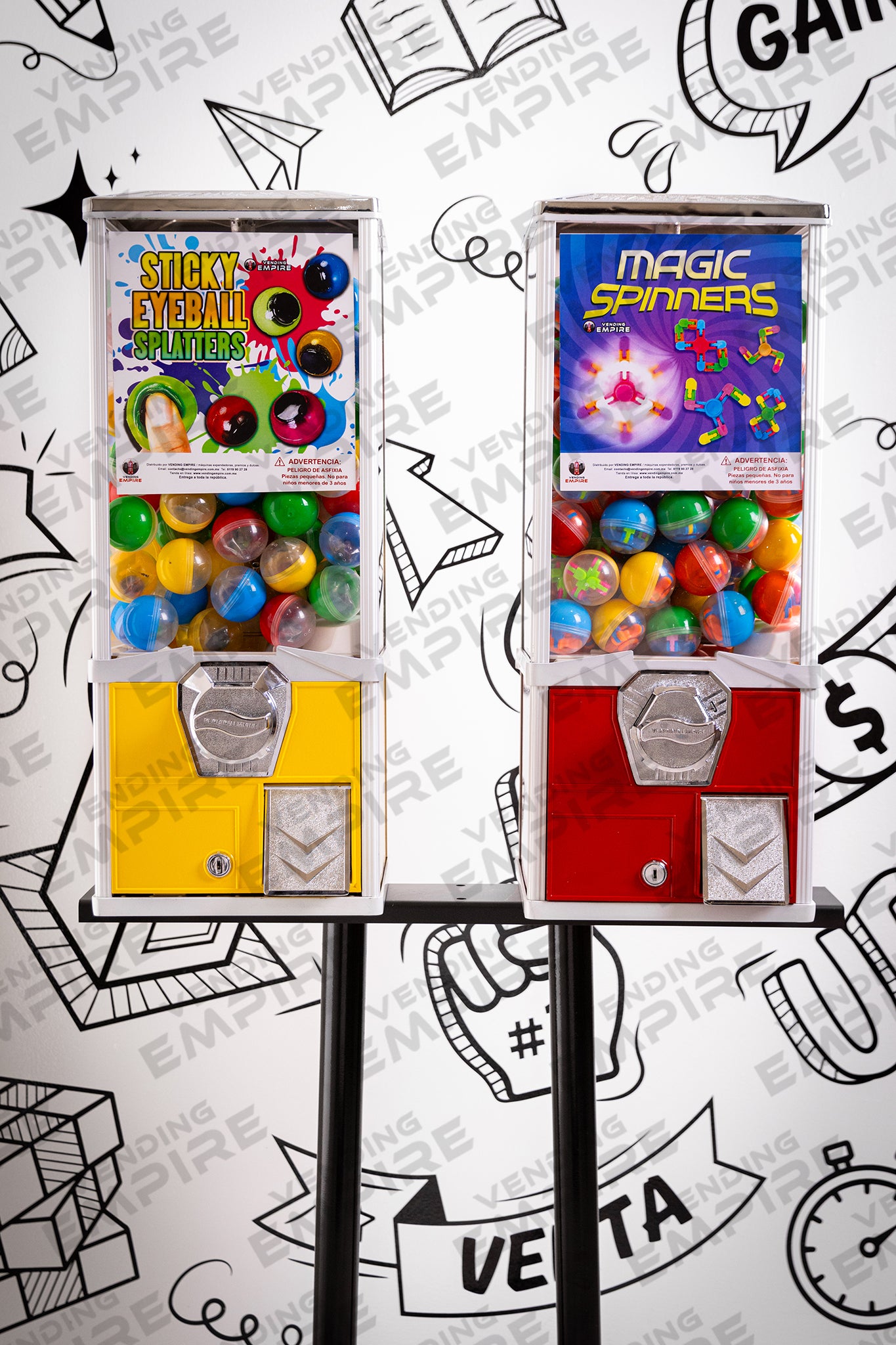 Kit Doble de Maquina Capsulera Vending Empire 2″ con Pedestal U [Envío Gratis]
