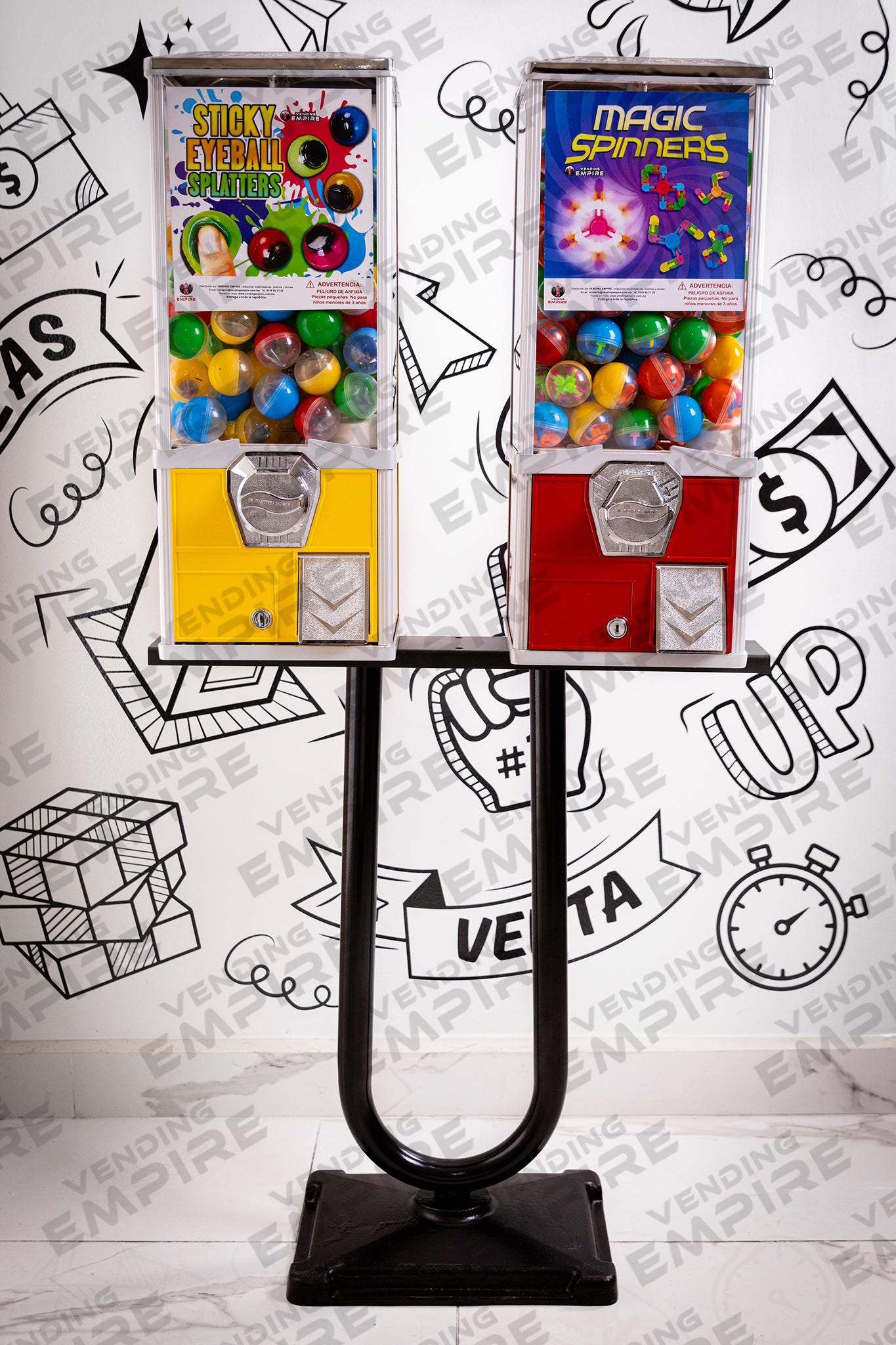 Kit Doble de Maquina Capsulera Vending Empire 2″ con Pedestal U [Envío Gratis]