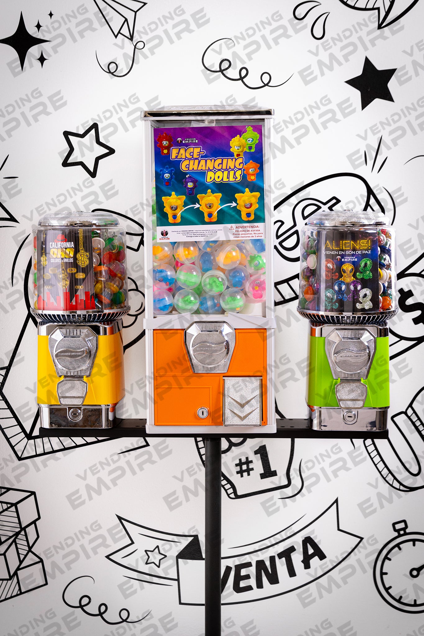 Kit Triple Supremo Vending Empire con Pedestal Redondo Vending Empire [Envío Gratis]