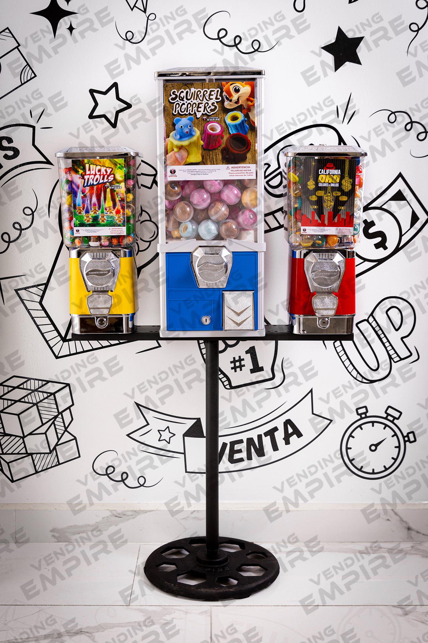 Kit Triple Premium Vending Empire con Pedestal Redondo Vending Empire [Envío Gratis]