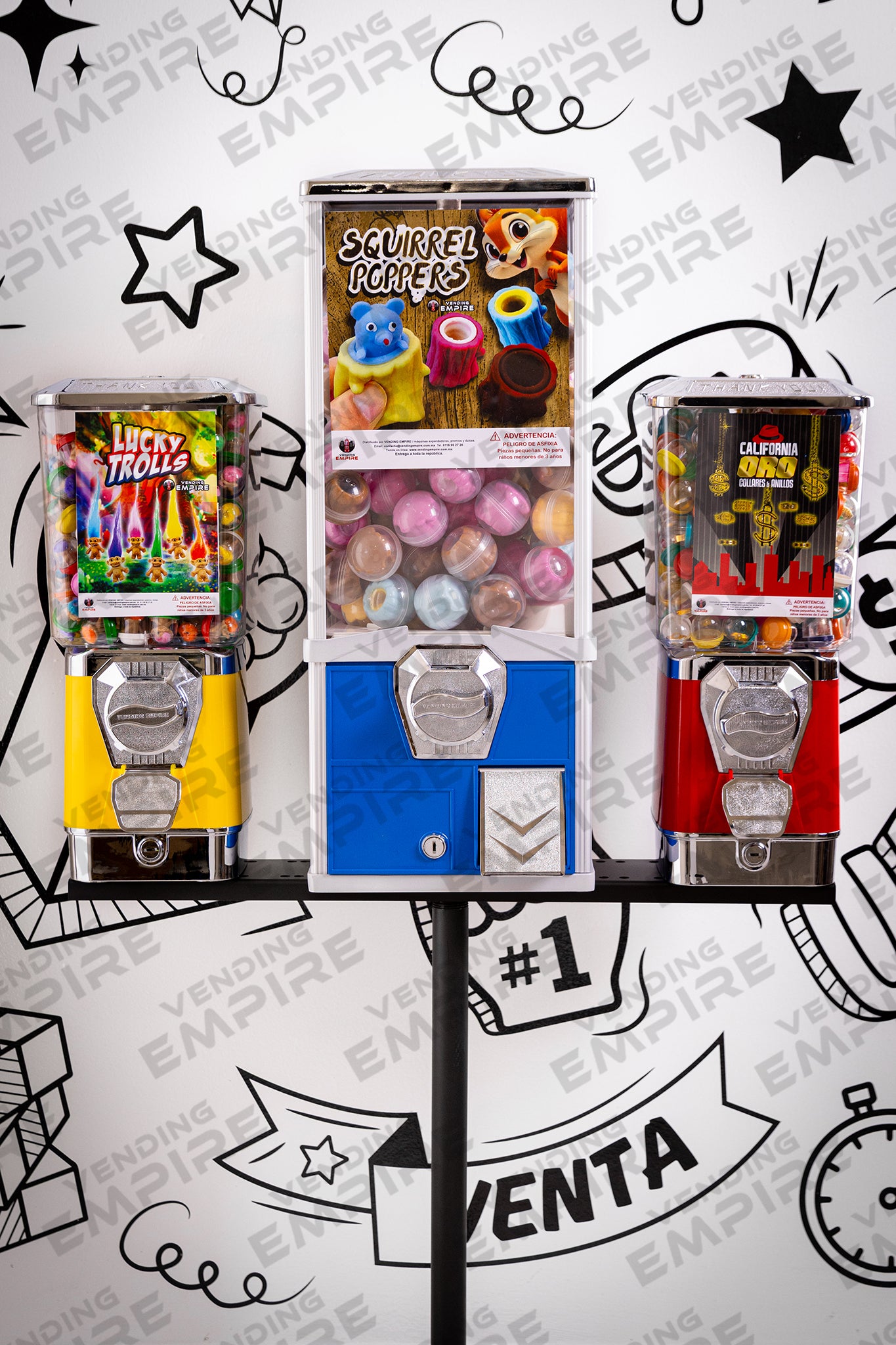 Kit Triple Premium Vending Empire con Pedestal Redondo Vending Empire [Envío Gratis]