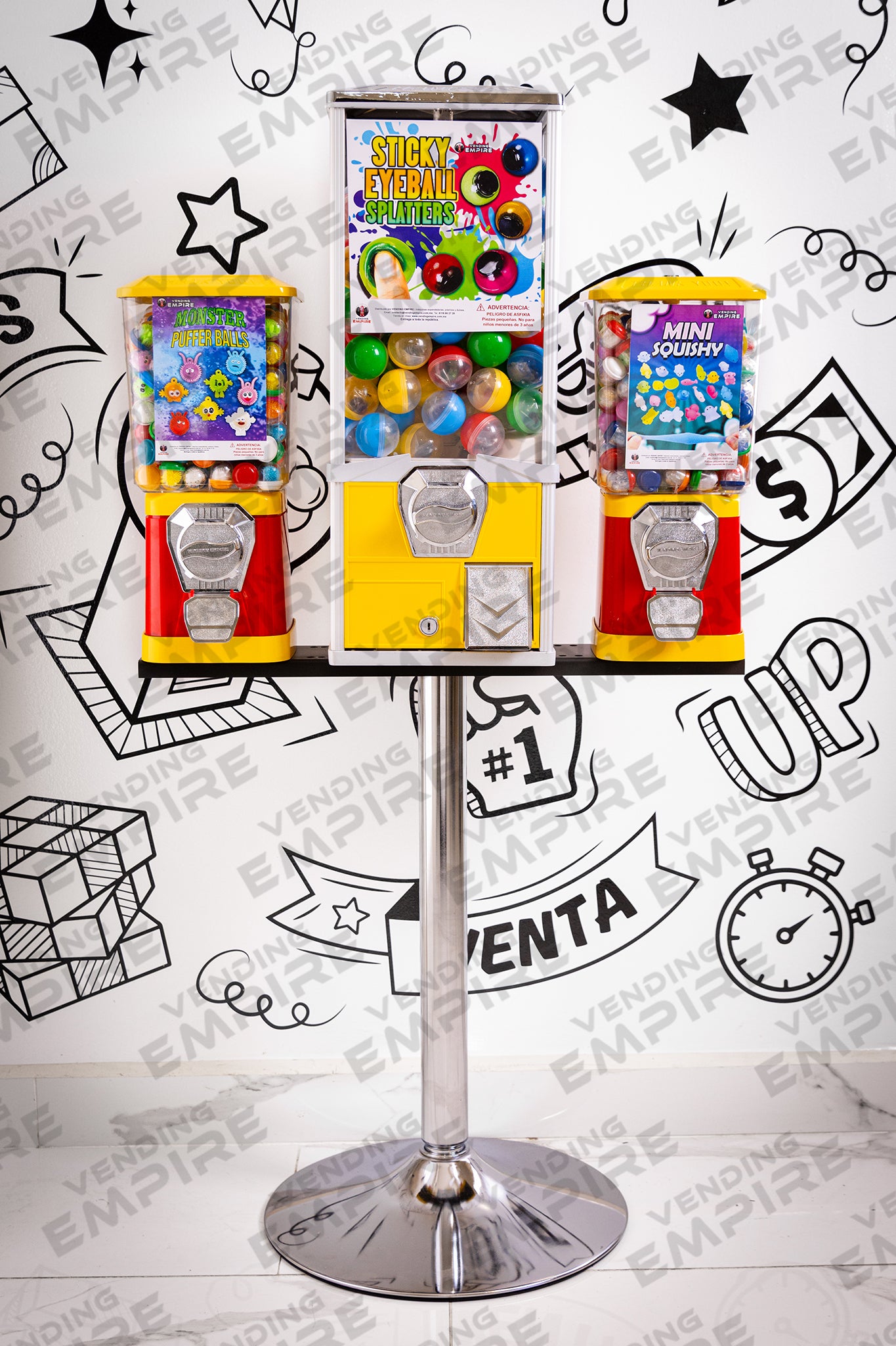 Kit Triple Clasico Vending Empire con Pedestal Cromado [Envío Gratis]