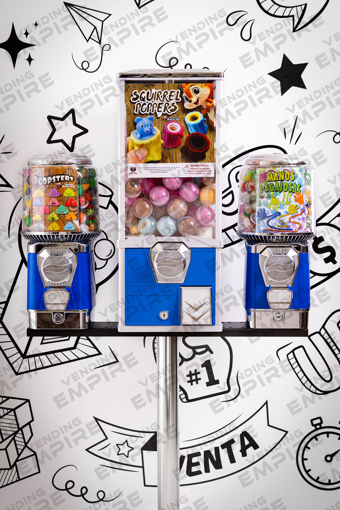 Kit Triple Supremo Vending Empire con Pedestal Cromado [Envío Gratis]