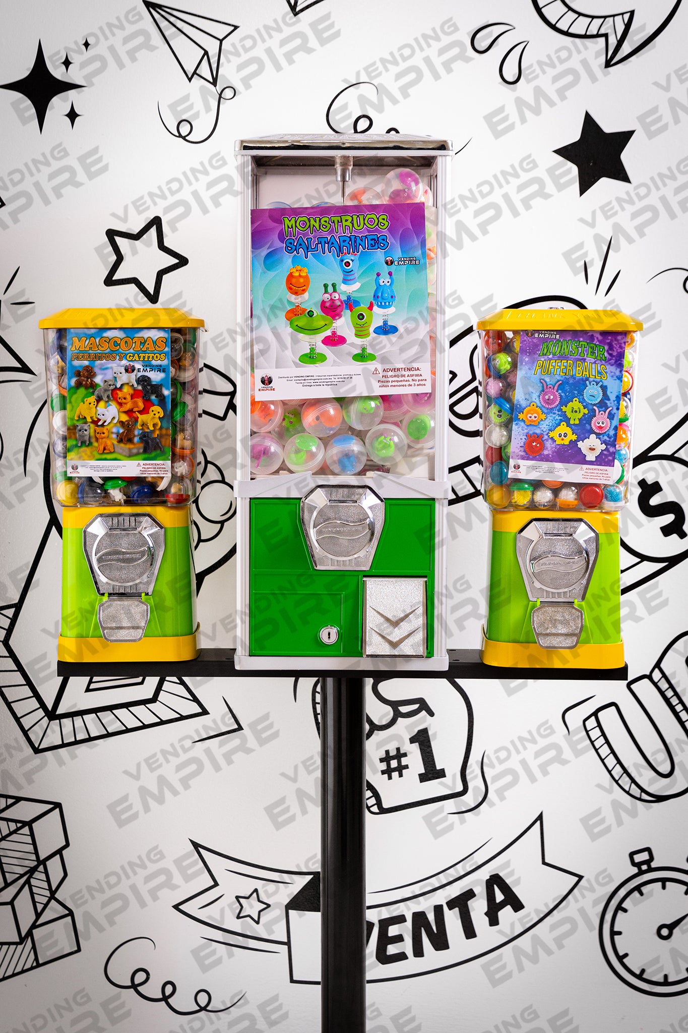 Kit Triple Clasico Vending Empire con Pedestal Redondo [Envío Gratis]