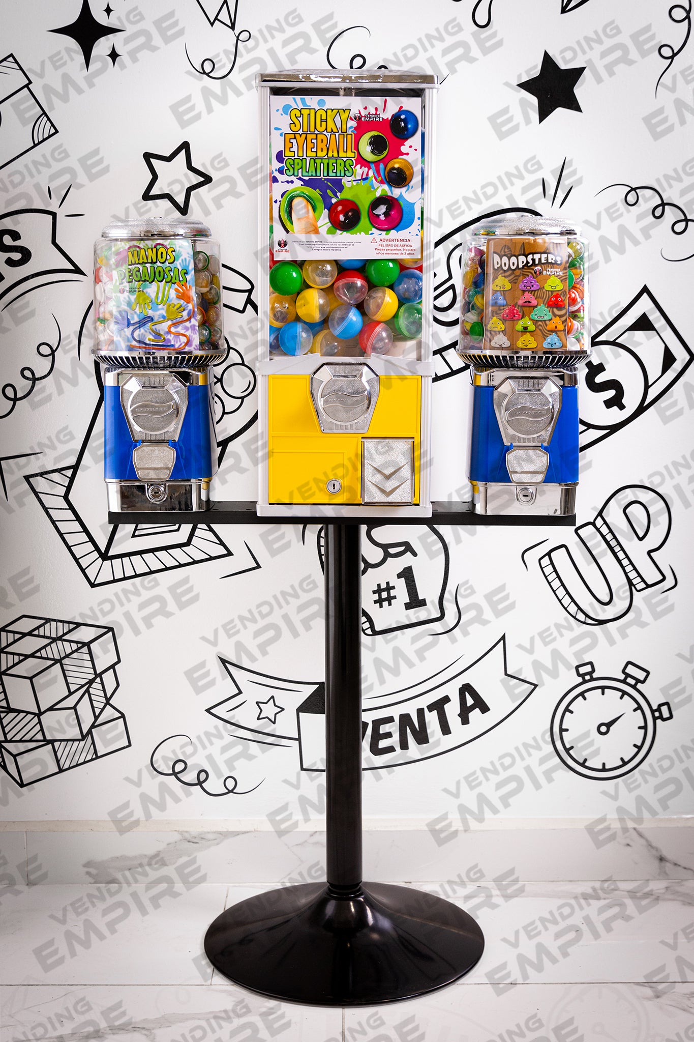 Kit Triple Supremo Vending Empire con Pedestal Redondo [Envío Gratis]