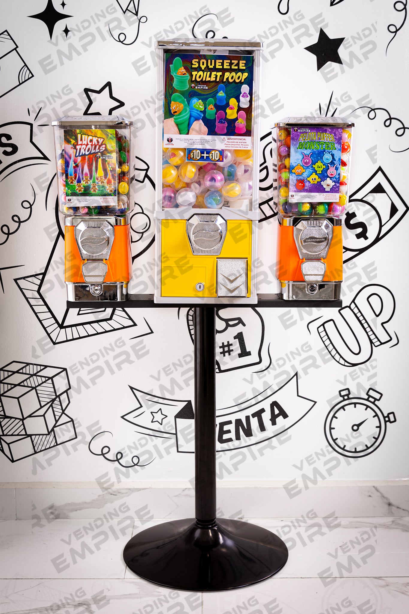 Kit Triple Premium Vending Empire con Pedestal Redondo [Envío Gratis]