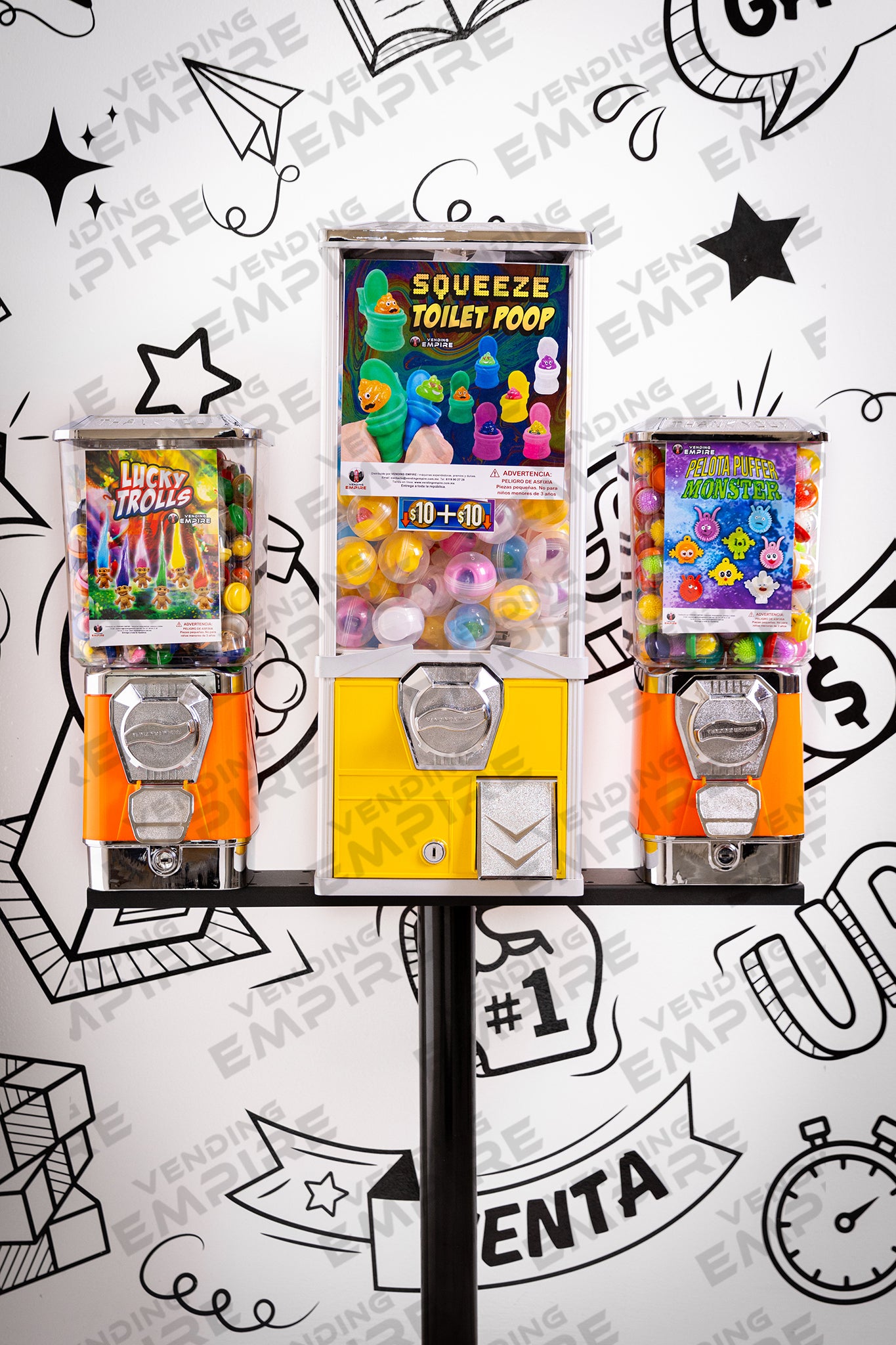 Kit Triple Premium Vending Empire con Pedestal Redondo [Envío Gratis]