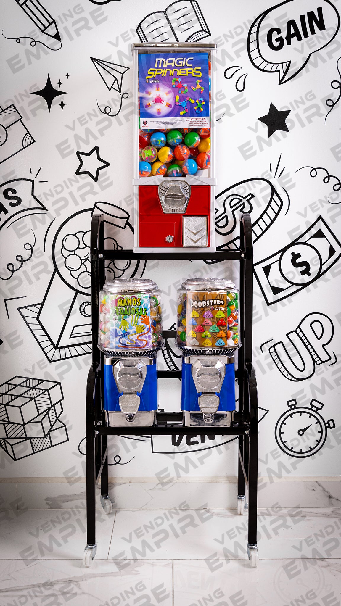 Rack Supremo con 3 Maquinas Expendedoras Vending Empire Nuevo [Envío Gratis]
