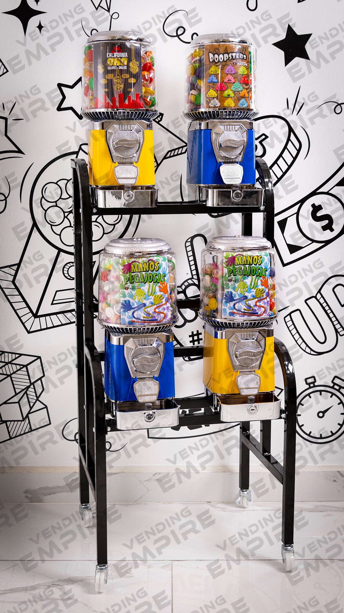 Rack Supremo con 4 Maquinas Expendedoras Vending Empire Nuevo [Envío Gratis]