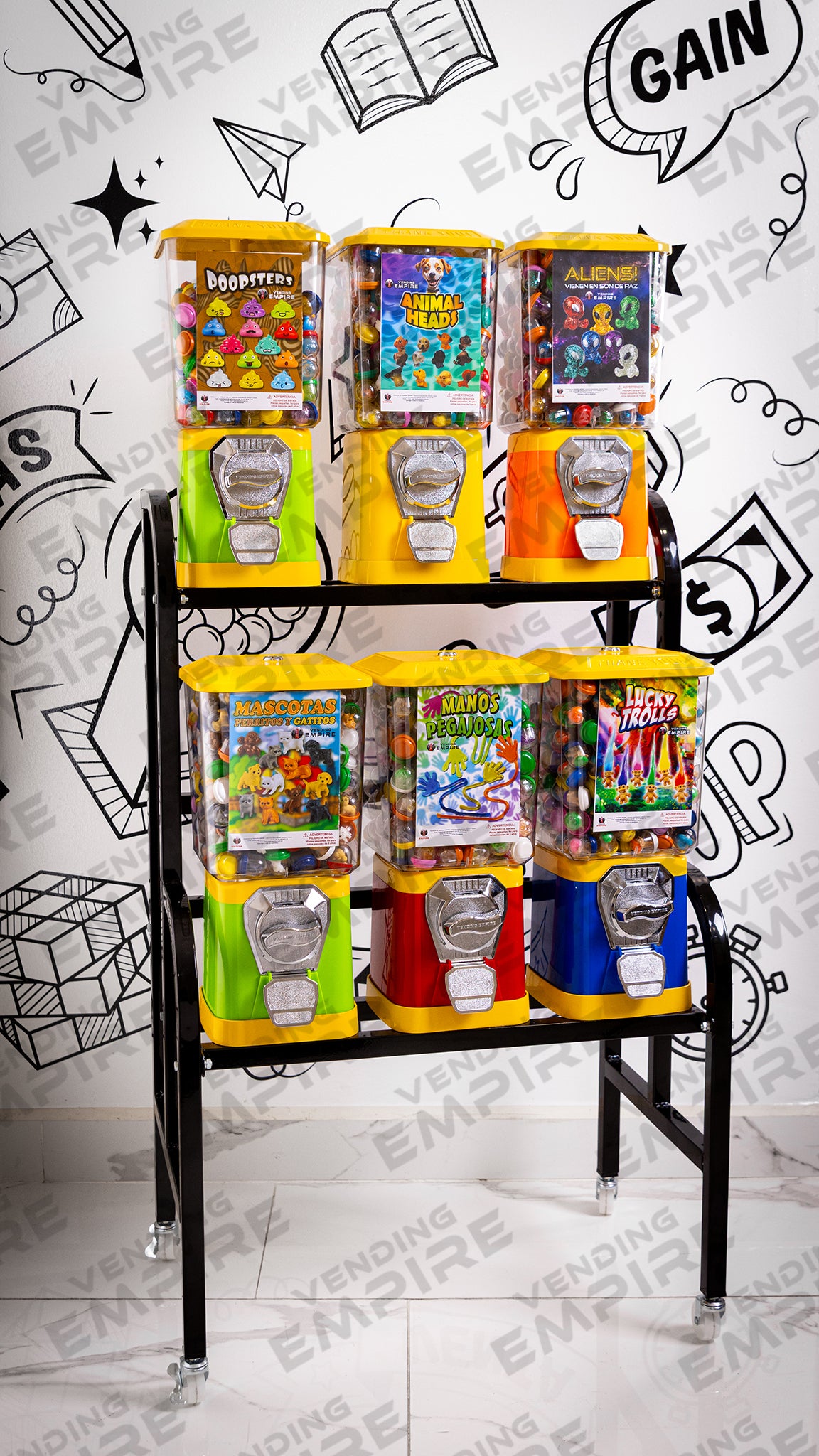 Kit de Rack Clasico con 6 Maquinas Expendedoras Vending Empire [Envío Gratis]