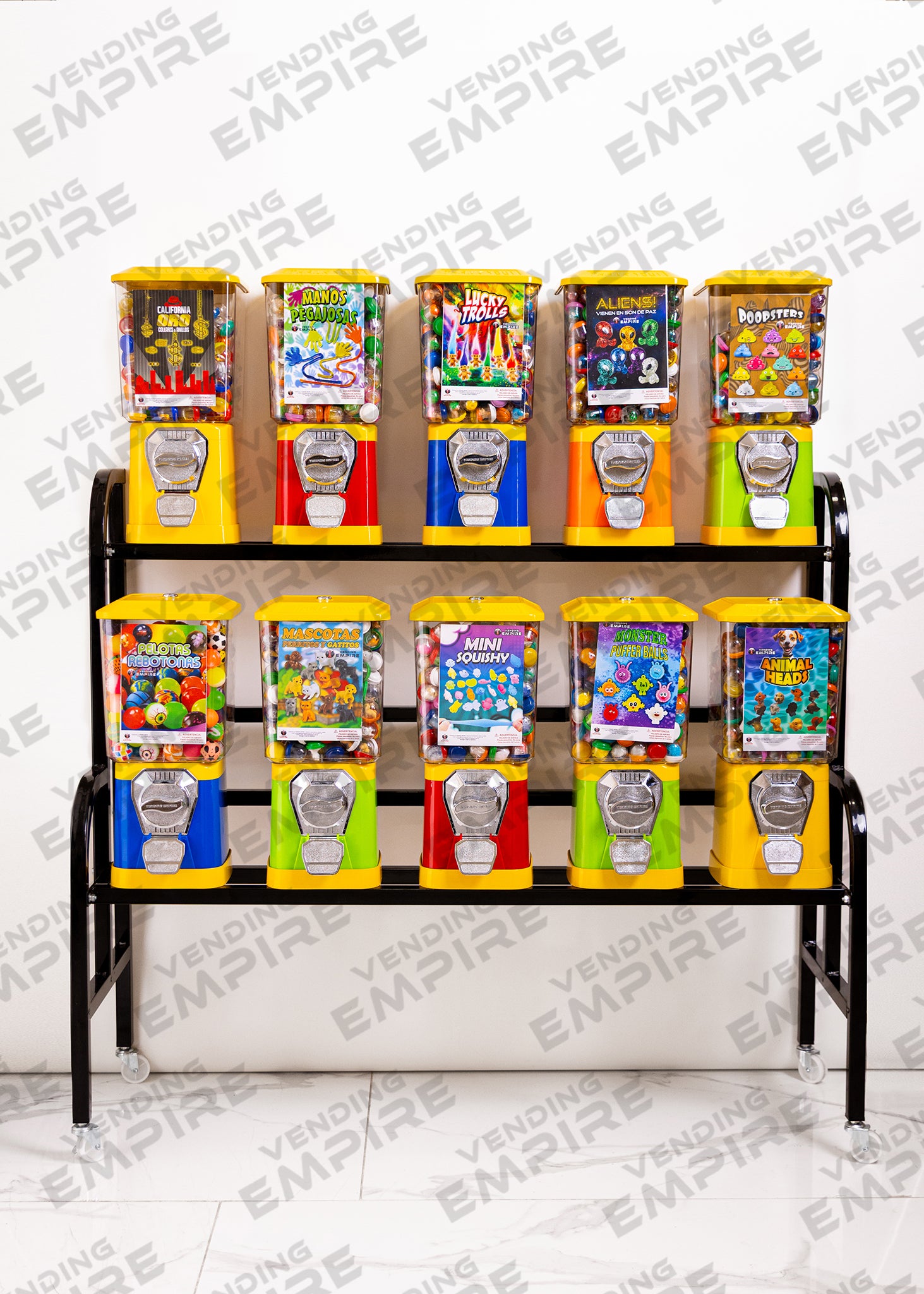 Rack con 10 Maquinas Clasicas de 1″ [Envío Gratis]